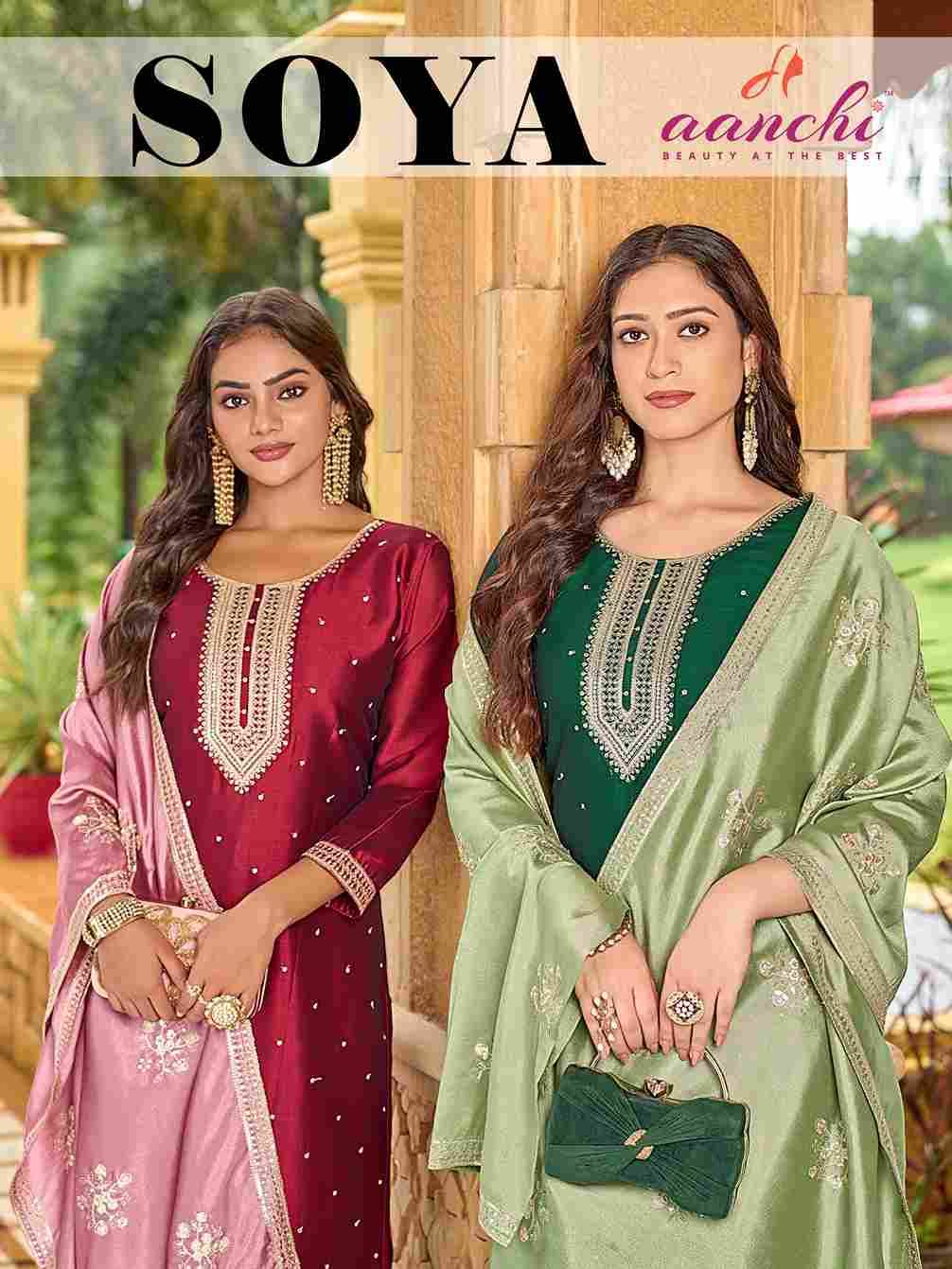 Soya By Aanchi 01 To 04 Series Beautiful Stylish Festive Suits Fancy Colorful Casual Wear & Ethnic Wear & Ready To Wear Silk Dresses At Wholesale Price