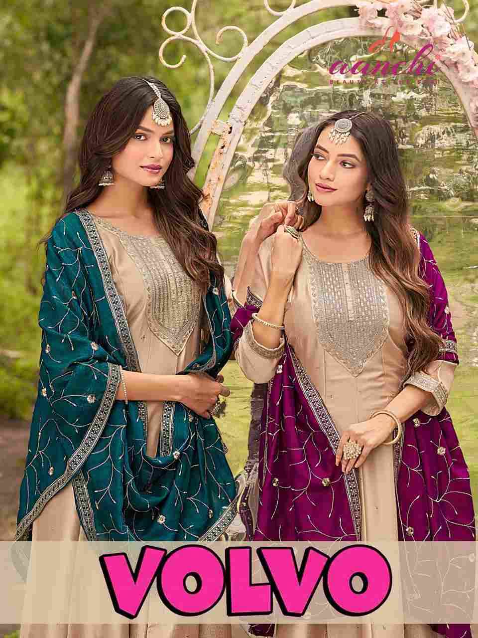 Volvo By Aanchi 01 To 04 Series Beautiful Stylish Anarkali Suits Fancy Colorful Casual Wear & Ethnic Wear & Ready To Wear Vichitra Silk Dresses At Wholesale Price