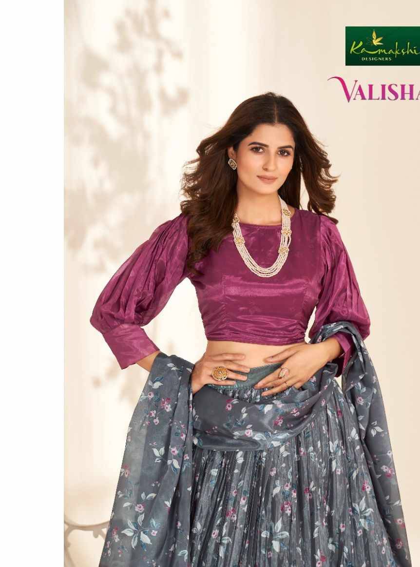 Valisha By Kamakshi 2001 To 2009 Series Bridal Wear Collection Beautiful Stylish Colorful Fancy Party Wear & Occasional Wear Pure Organza Lehengas At Wholesale Price