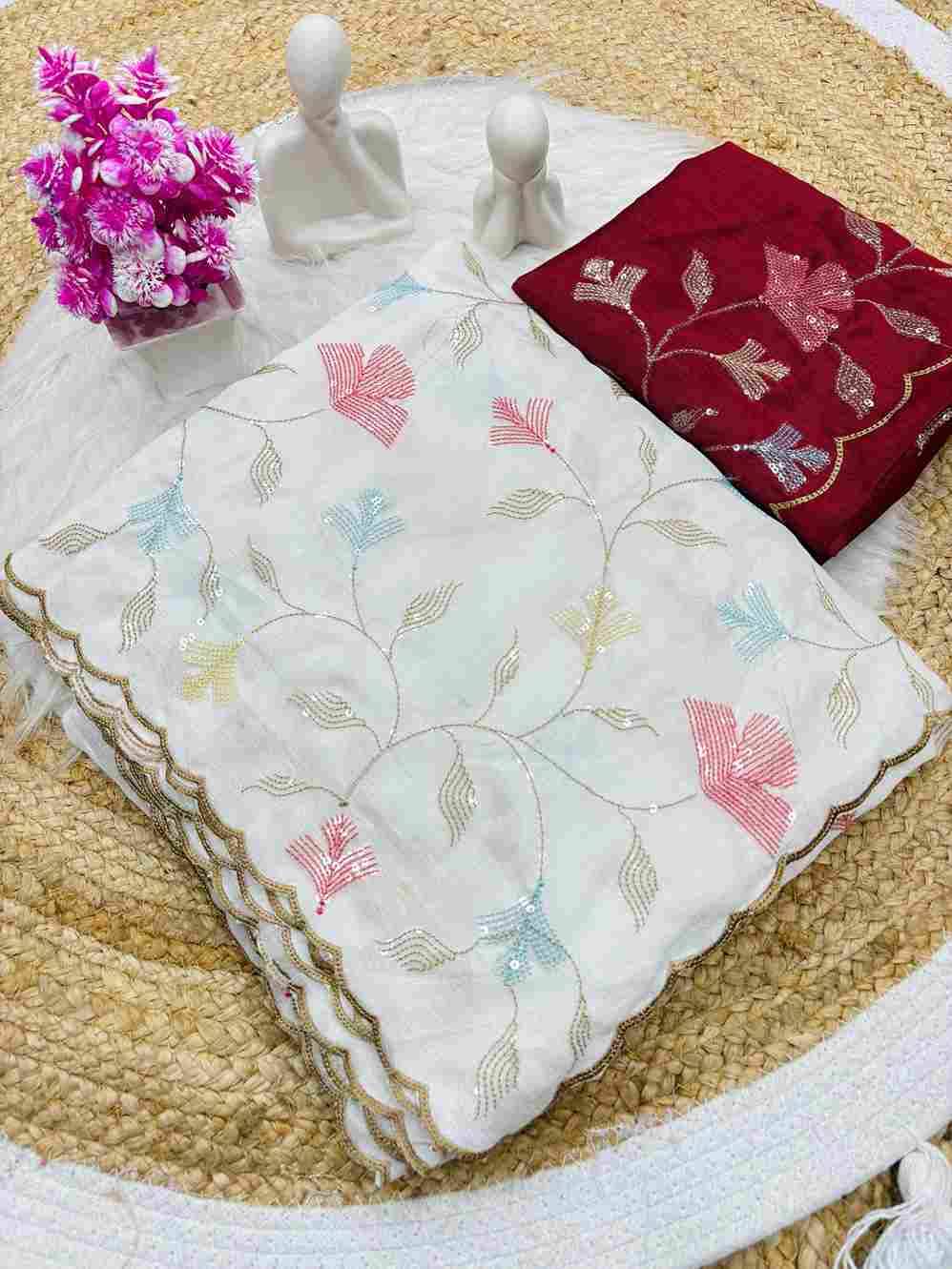 Vs-Falguni By Fashid Wholesale Indian Traditional Wear Collection Beautiful Stylish Fancy Colorful Party Wear & Occasional Wear Georgette Chiffon Silk Sarees At Wholesale Price