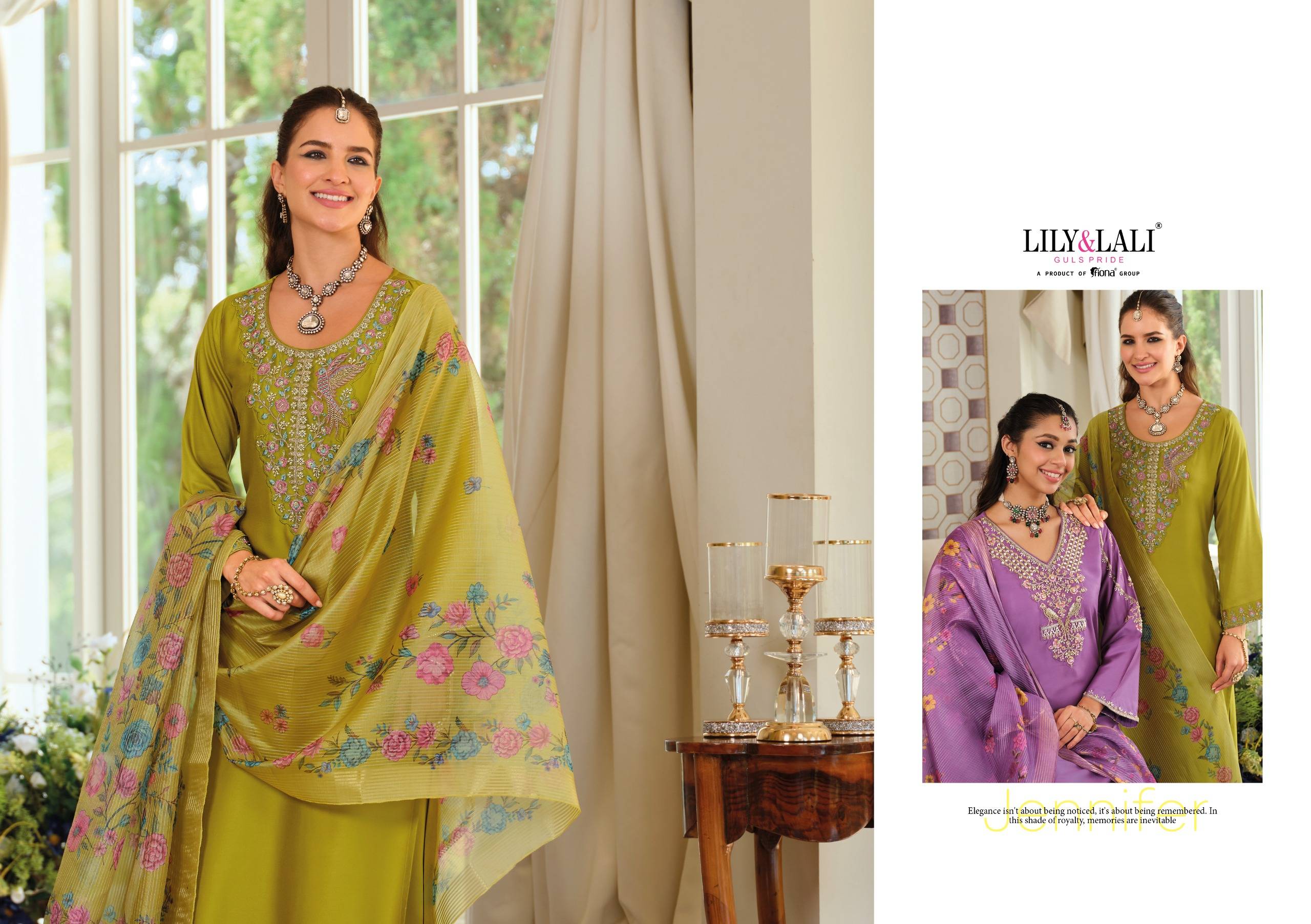 JENNIFER BY LILY & LALI 30601 TO 30604 SERIES STYLISH EMBROIDERED PURE ...