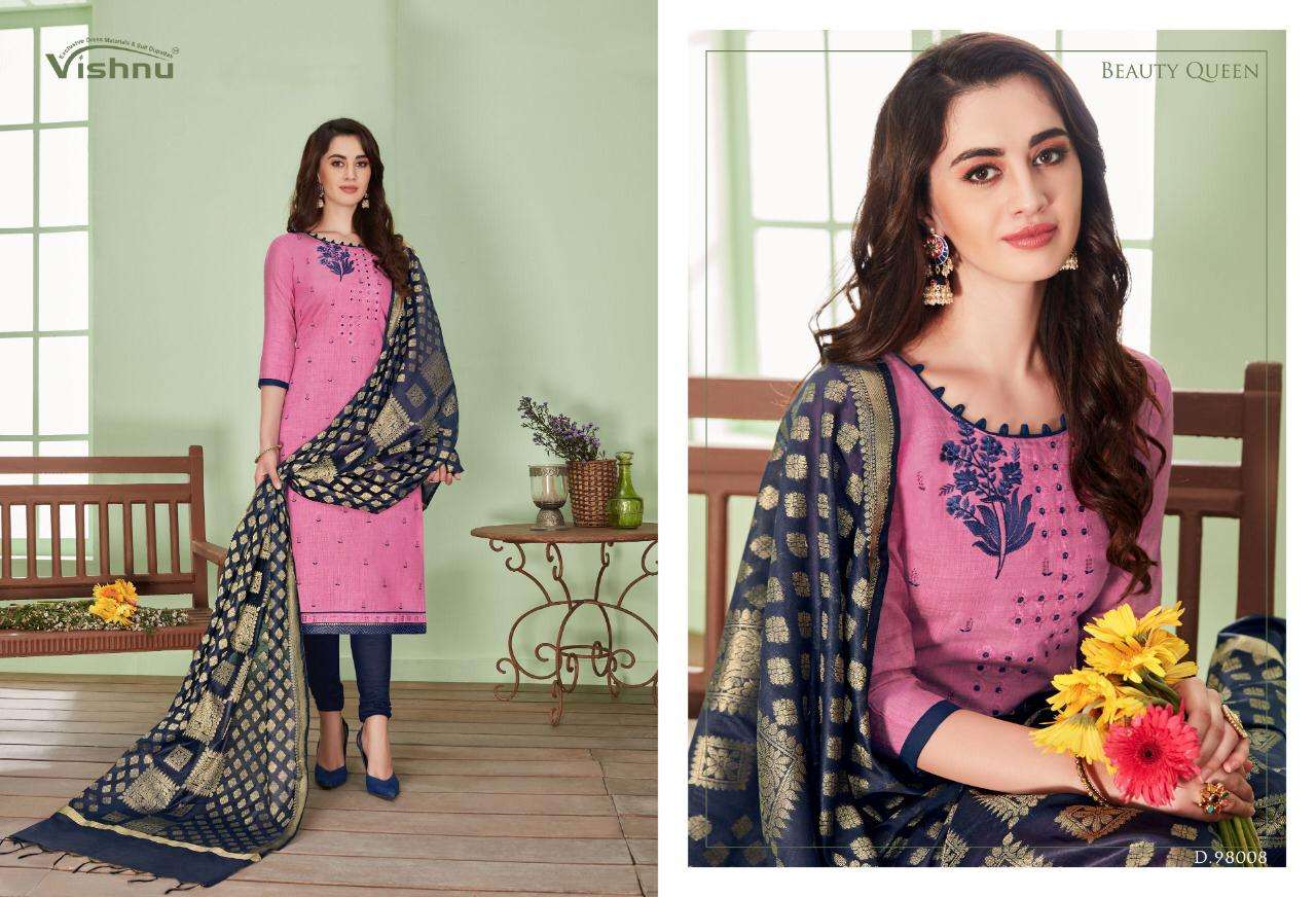 TREESHA VOL-6 BY VISHNU IMPEX 98001 TO 98012 SERIES  BEAUTIFUL STYLISH FANCY COLORFUL CASUAL & PARTY WEAR & ETHNIC WEAR PURE SOUTH PATTERN NIBS DRESSES AT WHOLESALE PRICE