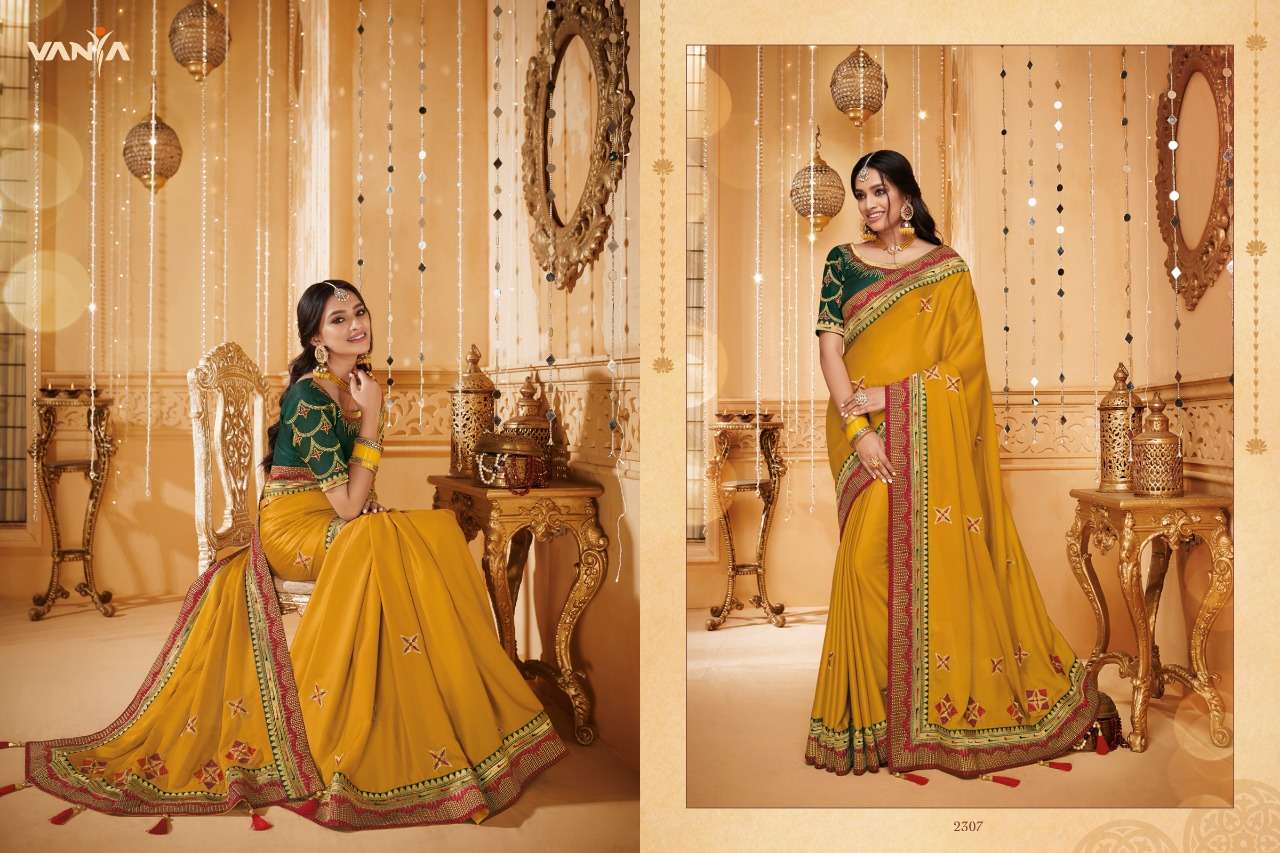 VANYA VOL-13 BY VANYA 2301 TO 2316 SERIES INDIAN TRADITIONAL WEAR COLLECTION BEAUTIFUL STYLISH FANCY COLORFUL PARTY WEAR & OCCASIONAL WEAR FANCY SAREES AT WHOLESALE PRICE