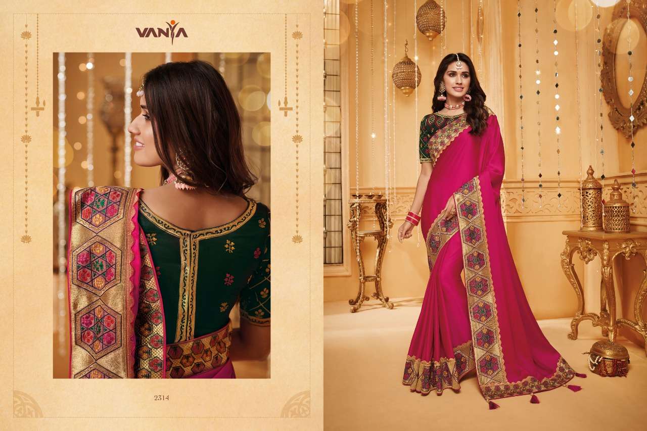 VANYA VOL-13 BY VANYA 2301 TO 2316 SERIES INDIAN TRADITIONAL WEAR COLLECTION BEAUTIFUL STYLISH FANCY COLORFUL PARTY WEAR & OCCASIONAL WEAR FANCY SAREES AT WHOLESALE PRICE