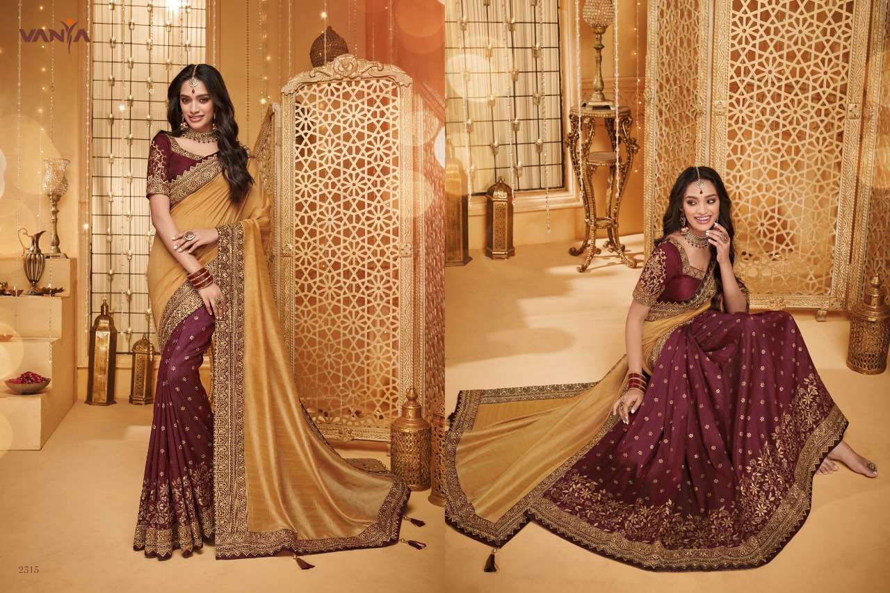 VANYA VOL-13 BY VANYA 2301 TO 2316 SERIES INDIAN TRADITIONAL WEAR COLLECTION BEAUTIFUL STYLISH FANCY COLORFUL PARTY WEAR & OCCASIONAL WEAR FANCY SAREES AT WHOLESALE PRICE