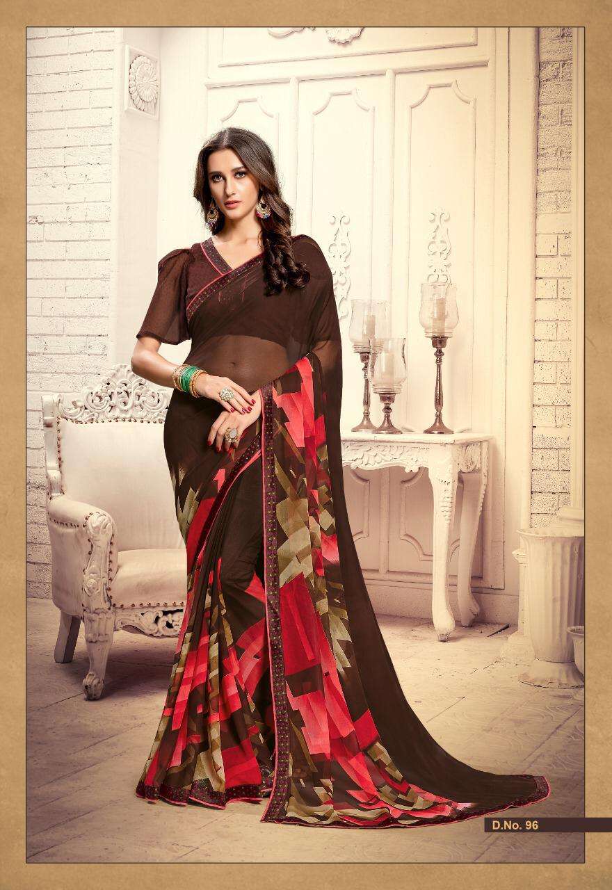 SUHANA VOL-2 BY PRIYA PARIDHI 93 TO 102 SERIES INDIAN TRADITIONAL WEAR COLLECTION BEAUTIFUL STYLISH FANCY COLORFUL PARTY WEAR & OCCASIONAL WEAR PURE GEORGETTE PRINTED SAREES AT WHOLESALE PRICE