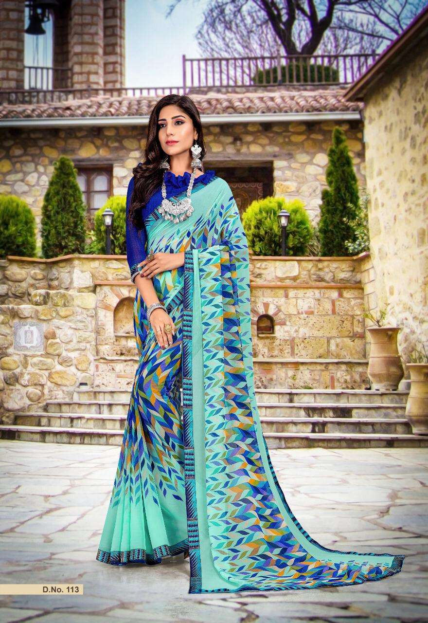 AKIRA VOL-25 BY PRIYA PARIDHI 103 TO 114 SERIES INDIAN TRADITIONAL WEAR COLLECTION BEAUTIFUL STYLISH FANCY COLORFUL PARTY WEAR & OCCASIONAL WEAR PURE GEORGETTE PRINTED SAREES AT WHOLESALE PRICE