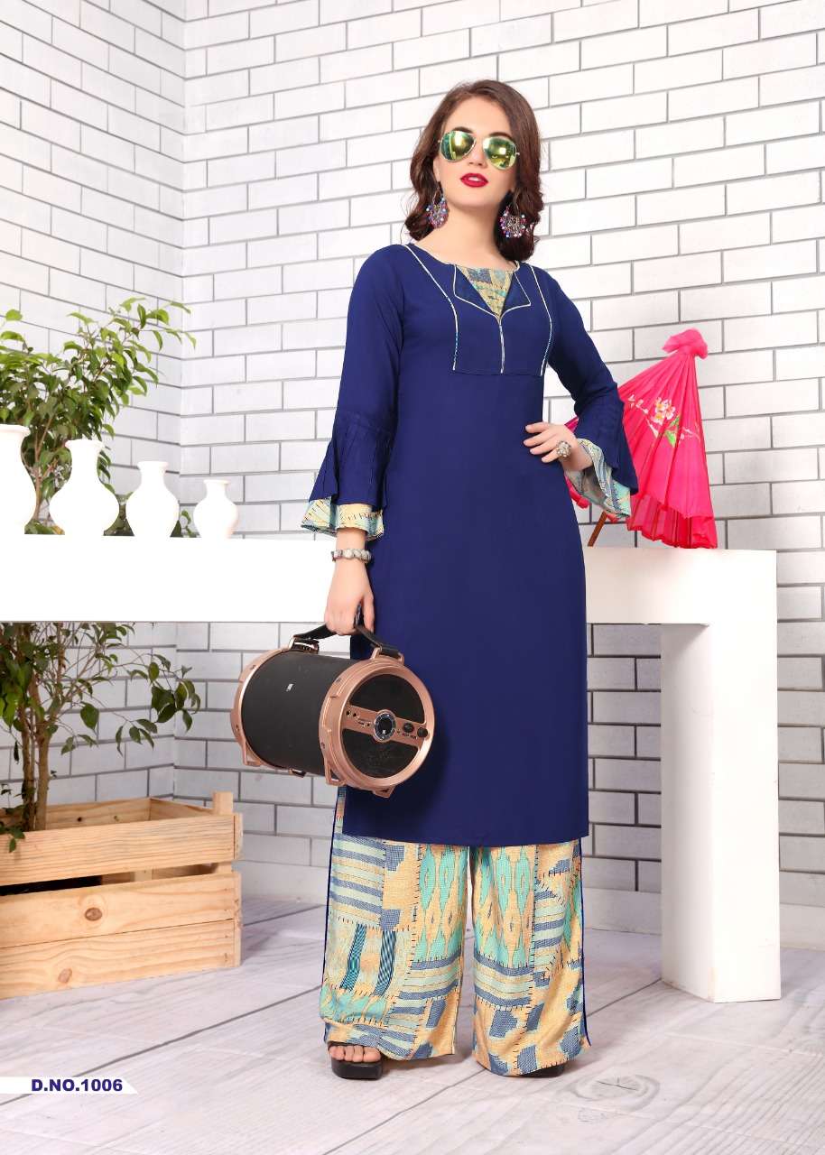 PEARL  BY  NEETI CREATION 1001 TO 1008 WEAR COLLECTION BEAUTIFUL STYLISH FANCY COLORFUL PARTY WEAR & OCCASIONAL WEAR HEAVY RAYON KURTIS AT WHOLESALE PRICE