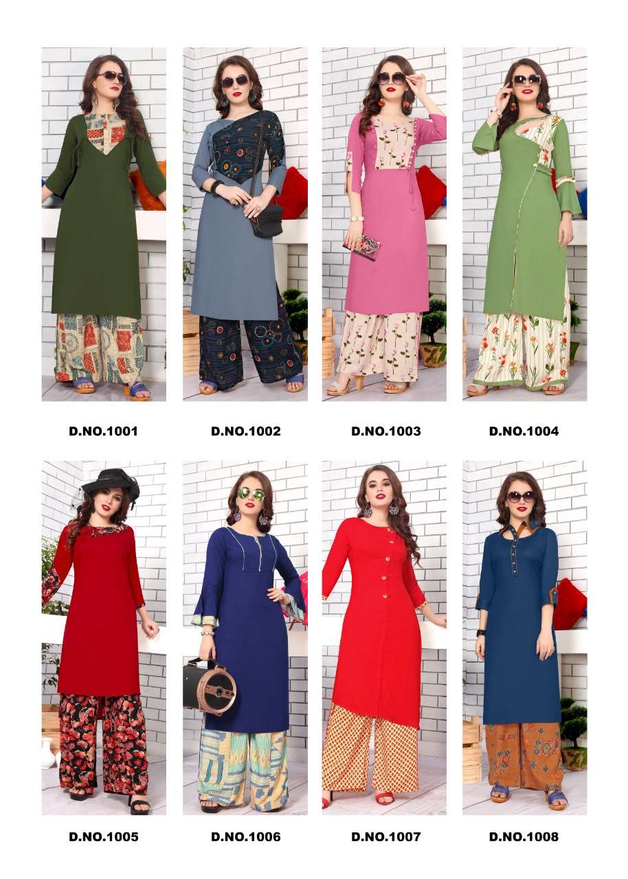PEARL  BY  NEETI CREATION 1001 TO 1008 WEAR COLLECTION BEAUTIFUL STYLISH FANCY COLORFUL PARTY WEAR & OCCASIONAL WEAR HEAVY RAYON KURTIS AT WHOLESALE PRICE