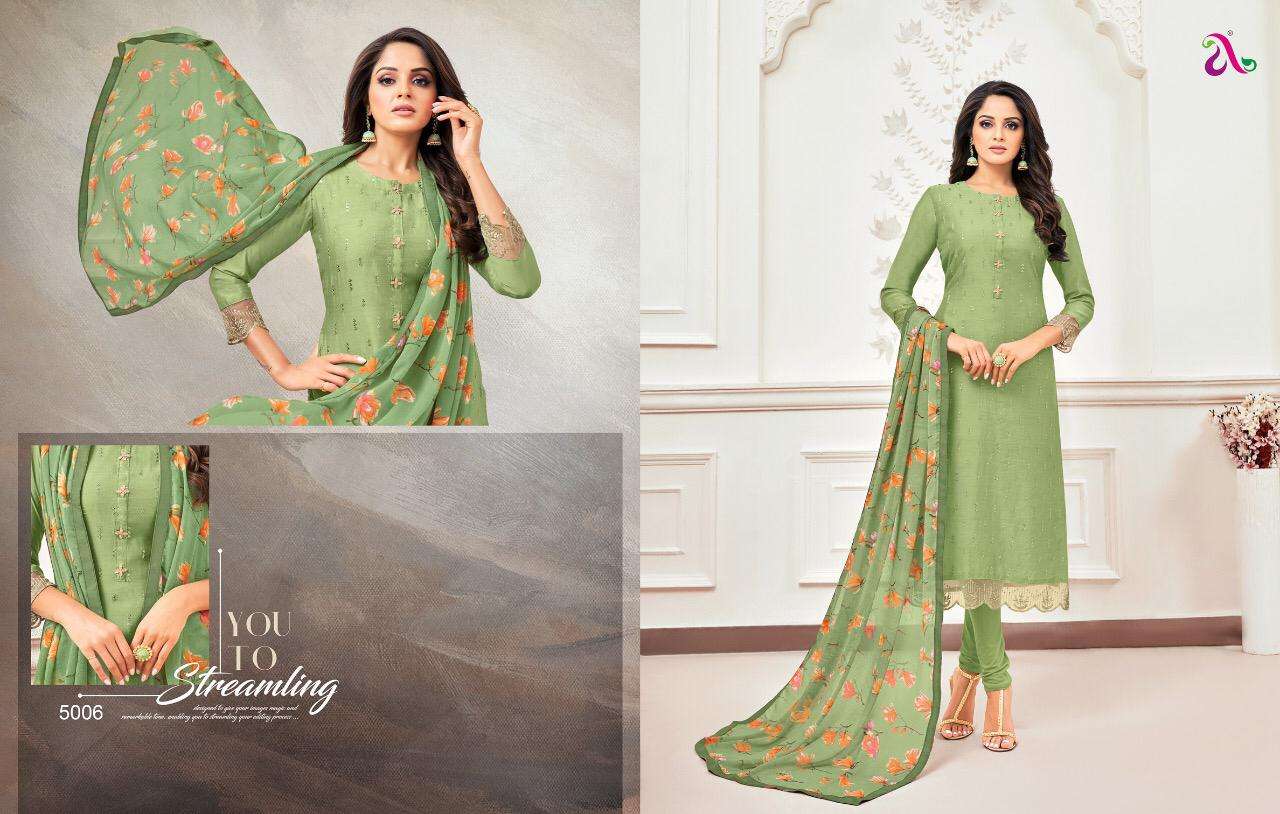 DAIRY MILK VOL-29 BY ANGROOP PLUS 5004 TO 5019 SERIES PAKISTANI DESIGNER SUITS COLLECTION BEAUTIFUL STYLISH FANCY COLORFUL PARTY WEAR & OCCASIONAL WEAR CHANDERI COTTON WITH WORK DRESSES AT WHOLESALE PRICE
