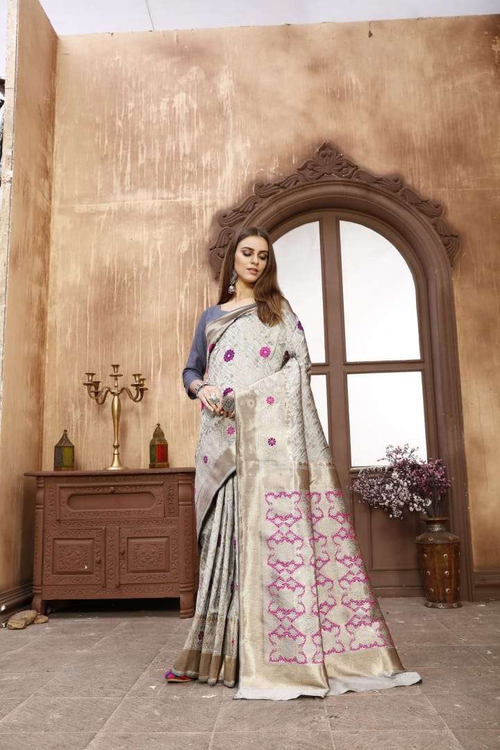 PAVITRA SILK  BY RAJ YOG  01 TO 10 SERIES INDIAN TRADITIONAL WEAR COLLECTION BEAUTIFUL STYLISH FANCY COLORFUL PARTY WEAR & OCCASIONAL WEAR SOFT SILK WEAVING SAREES AT WHOLESALE PRICE