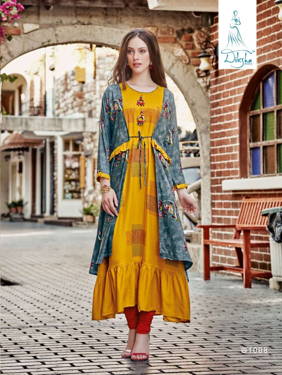 FEBRICA  VOL-1 BY DIKSHA FASHION 1001 TO 1008 SERIES DESIGNER BEAUTIFUL STYLISH FANCY COLORFUL CASUAL WEAR & ETHNIC WEAR 14 KLG RAYON PRINTED KURTIS AT WHOLESALE PRICE