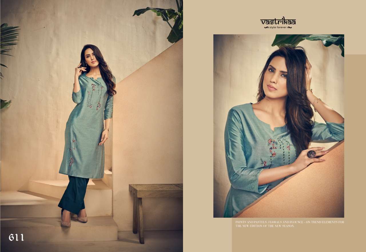 MAJESTY  VOL-2 BY VASTRIKAA 611 TO 616 SERIES DESIGNER BEAUTIFUL STYLISH FANCY COLORFUL CASUAL WEAR & ETHNIC WEAR HANDLOOM CHANDERI SILK WITH TWO TONE KURTIS AT WHOLESALE PRICE