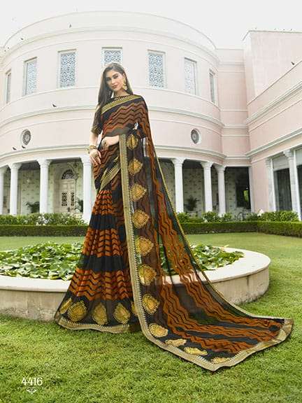AHIRI VOL-20 BY PRIYA PARIDHI 4413 TO 4422 SERIES INDIAN TRADITIONAL WEAR COLLECTION BEAUTIFUL STYLISH FANCY COLORFUL PARTY WEAR & OCCASIONAL WEAR BRASSO PRINTED SAREES AT WHOLESALE PRICE