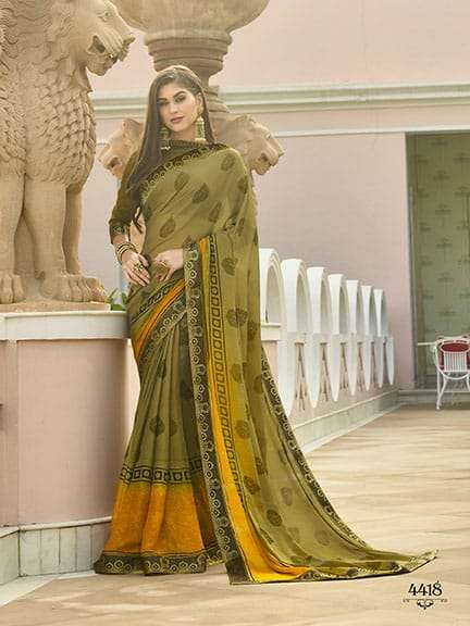 AHIRI VOL-20 BY PRIYA PARIDHI 4413 TO 4422 SERIES INDIAN TRADITIONAL WEAR COLLECTION BEAUTIFUL STYLISH FANCY COLORFUL PARTY WEAR & OCCASIONAL WEAR BRASSO PRINTED SAREES AT WHOLESALE PRICE
