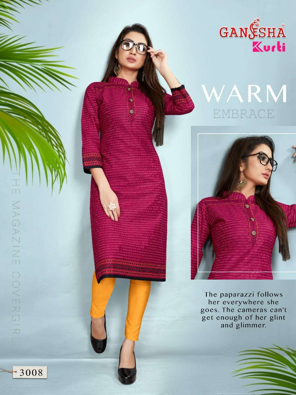 GANESHA KURTI VOL-3 BY GANESHA 3006 TO 3017 SERIES BEAUTIFUL STYLISH COLORFUL FANCY PARTY WEAR & ETHNIC WEAR & READY TO WEAR FANCY PRINTED KURTIS AT WHOLESALE PRICE