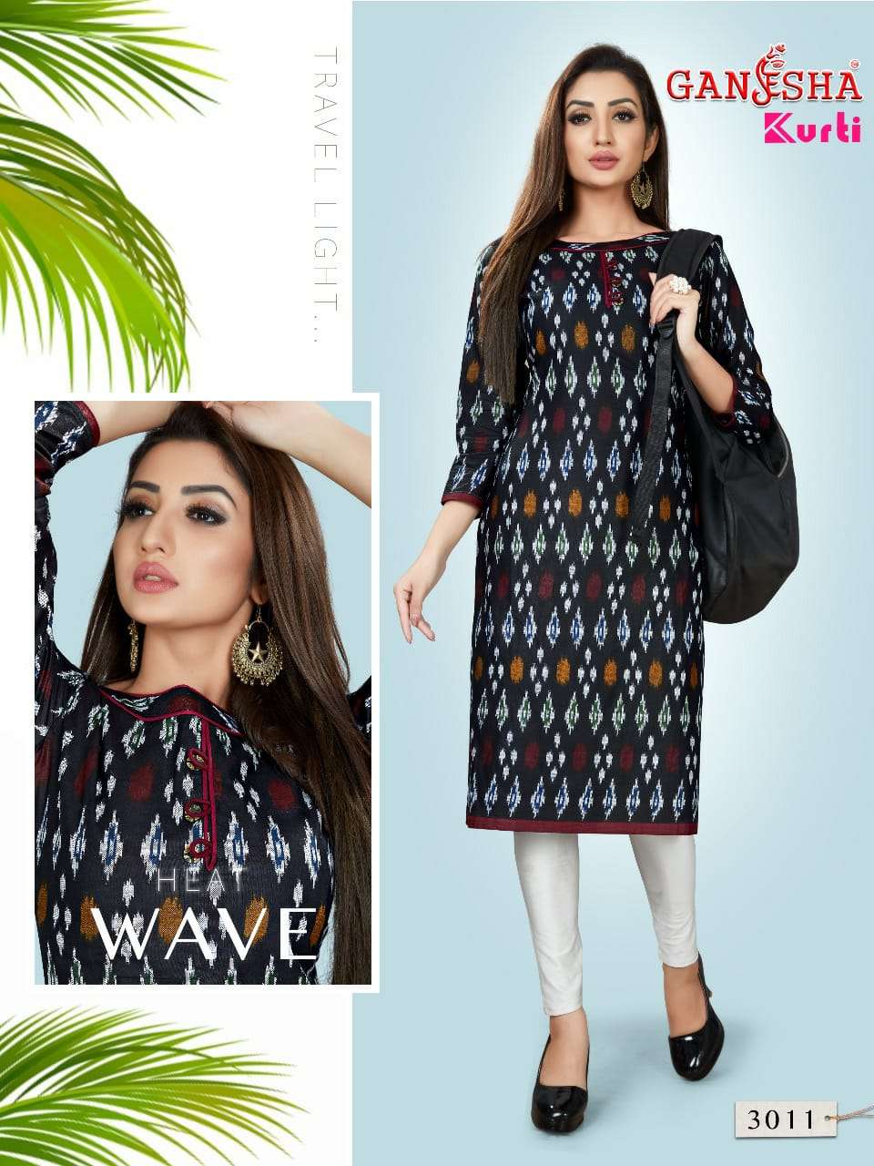 GANESHA KURTI VOL-3 BY GANESHA 3006 TO 3017 SERIES BEAUTIFUL STYLISH COLORFUL FANCY PARTY WEAR & ETHNIC WEAR & READY TO WEAR FANCY PRINTED KURTIS AT WHOLESALE PRICE