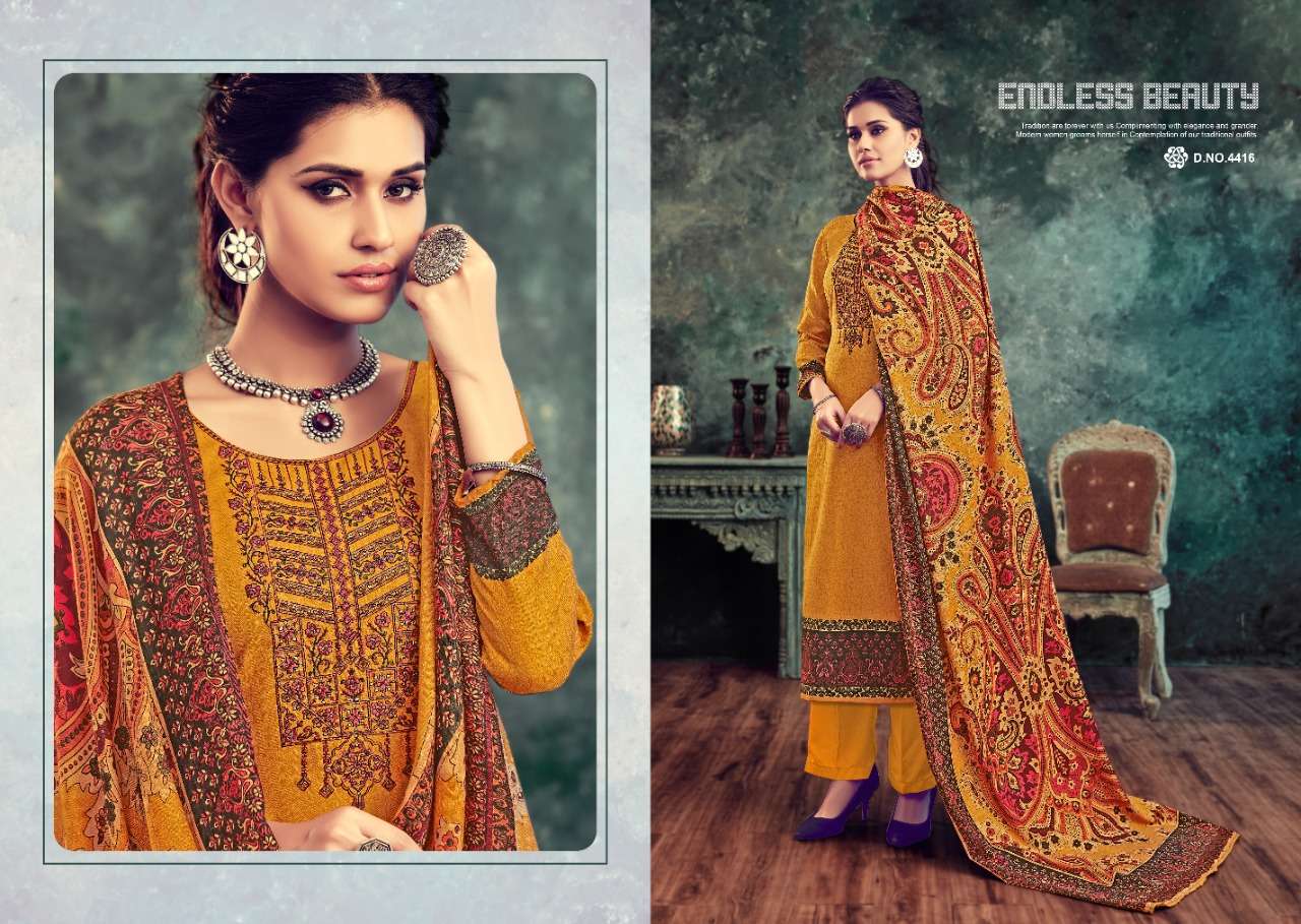 PAKIZA BY LEVISHA 4413 TO 4420 SERIES SHARARA SUITS STYLISH BEAUTIFUL COLOURFUL PRINTED & EMBROIDERED PARTY WEAR & OCCASIONAL WEAR PASHMINA PRINTED WITH EMBROIDERY DRESSES AT WHOLESALE PRICE