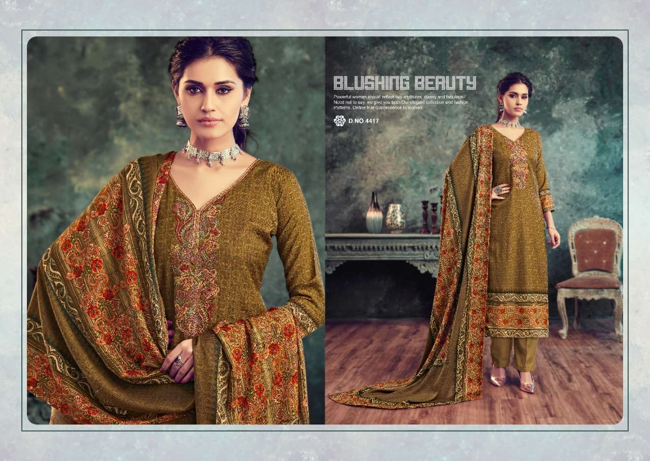 PAKIZA BY LEVISHA 4413 TO 4420 SERIES SHARARA SUITS STYLISH BEAUTIFUL COLOURFUL PRINTED & EMBROIDERED PARTY WEAR & OCCASIONAL WEAR PASHMINA PRINTED WITH EMBROIDERY DRESSES AT WHOLESALE PRICE