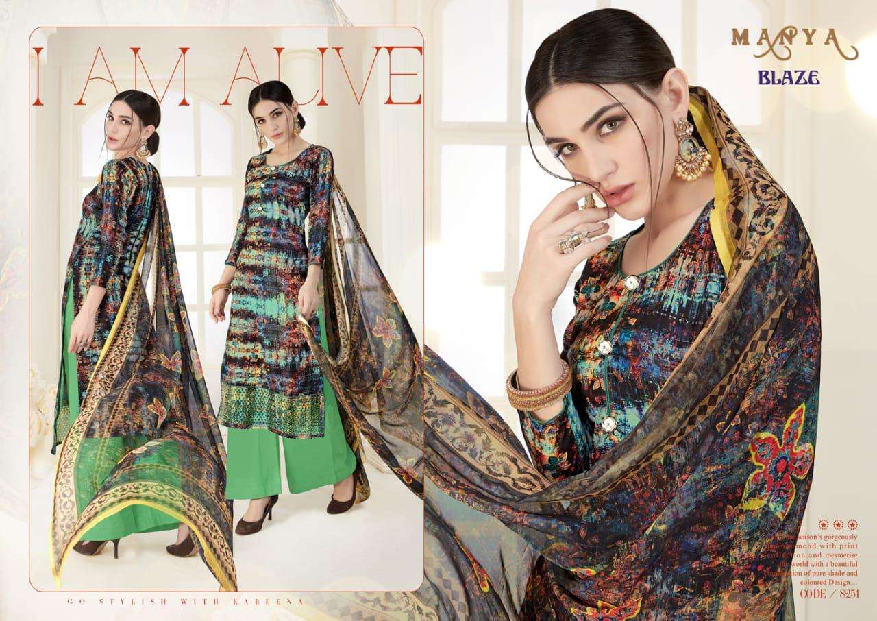 BLAZE BY MANYA 8247 TO 8256 SERIES BEAUTIFUL SUITS STYLISH FANCY COLORFUL PARTY WEAR & OCCASIONAL WEAR PASHMIAN PRINTED DRESSES AT WHOLESALE PRICE