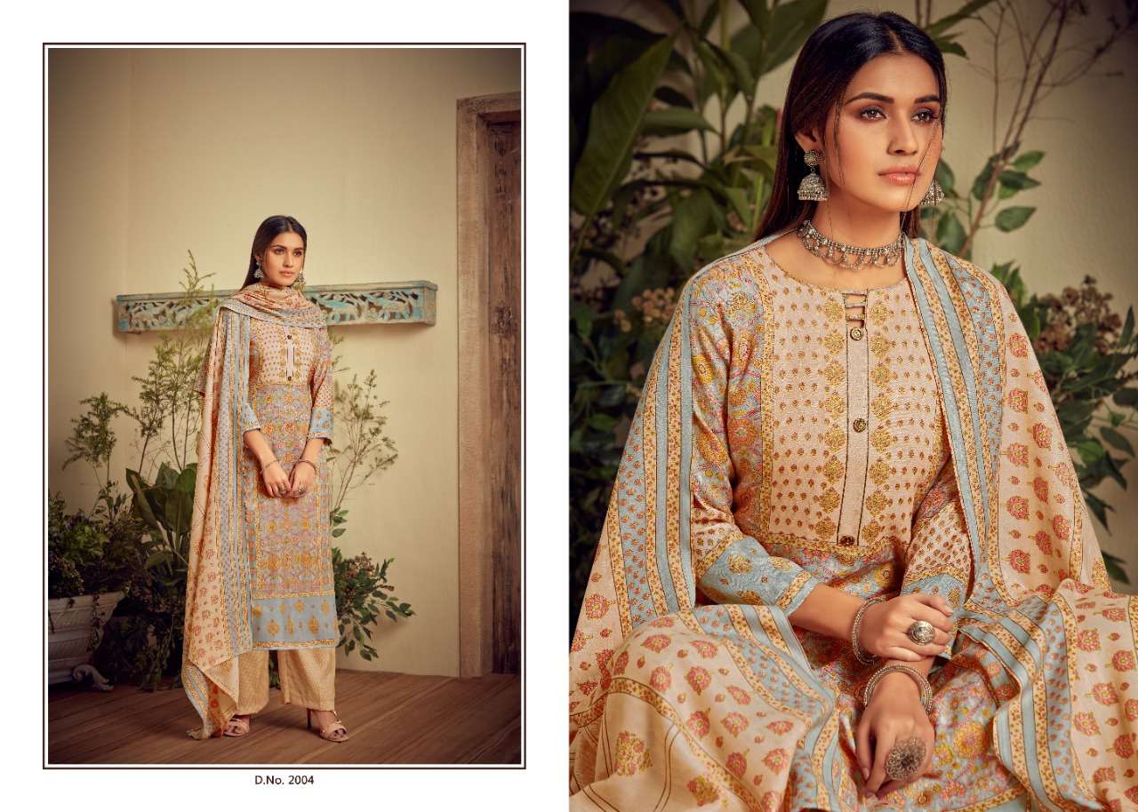 MAHE NOOR BY SUMYRA 2001 TO 2010 SERIES BEAUTIFUL SUITS STYLISH FANCY COLORFUL PARTY WEAR & OCCASIONAL WEAR PURE PASHMINA BUTTI PRINT DRESSES AT WHOLESALE PRICE