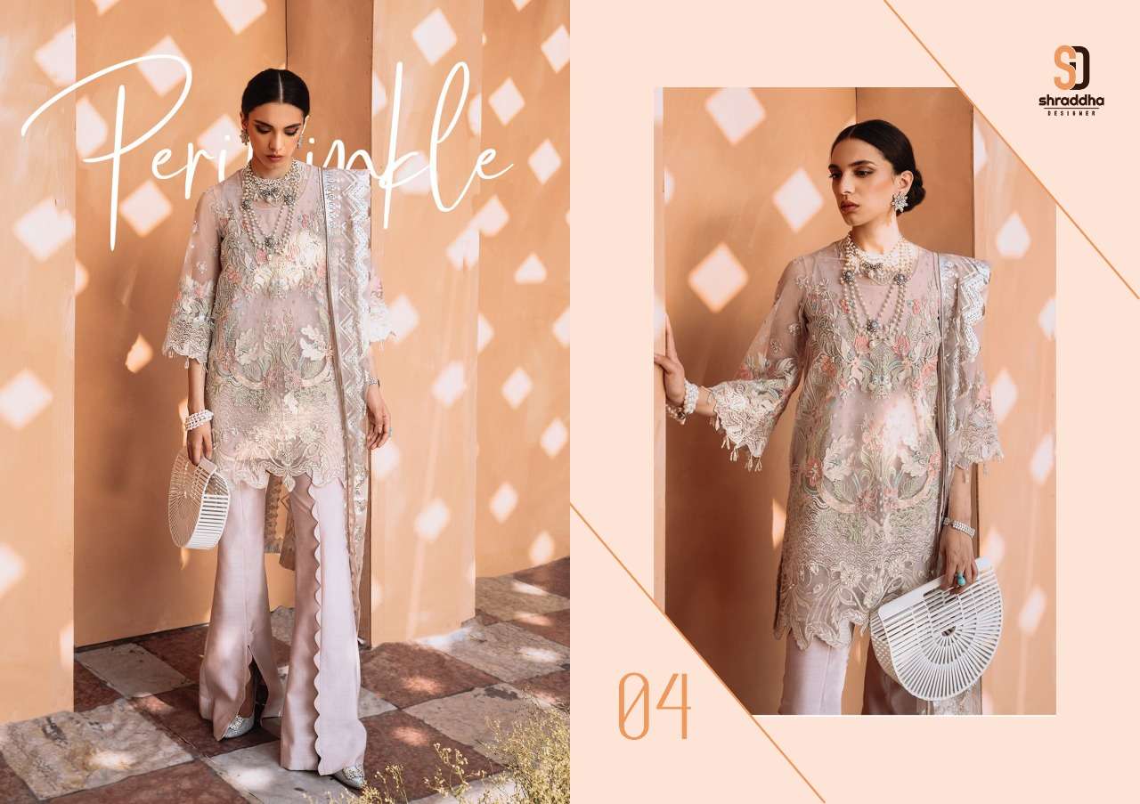 SUFFUSE BY SHRADDHA DESIGNER 01 TO 04 SERIES PAKISTANI SUITS BEAUTIFUL FANCY COLORFUL STYLISH PARTY WEAR & OCCASIONAL WEAR HEAVY NET EMBROIDERED DRESSES AT WHOLESALE PRICE