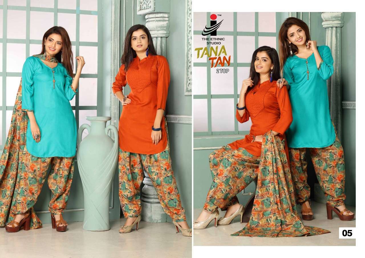 TANA TAN BY THE ETHNIC STUDIO 01 TO 08 SERIES BEAUTIFUL SUITS STYLISH FANCY COLORFUL PARTY WEAR & OCCASIONAL WEAR PURE RAYON PRINT DRESSES AT WHOLESALE PRICE