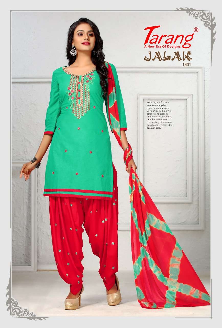JALAK VOL-16 BY TARANG 1601 TO 1612 SERIES BEAUTIFUL SUITS STYLISH FANCY COLORFUL PARTY WEAR & OCCASIONAL WEAR PURE SEMI LAWN COTTON PRINT DRESSES AT WHOLESALE PRICE