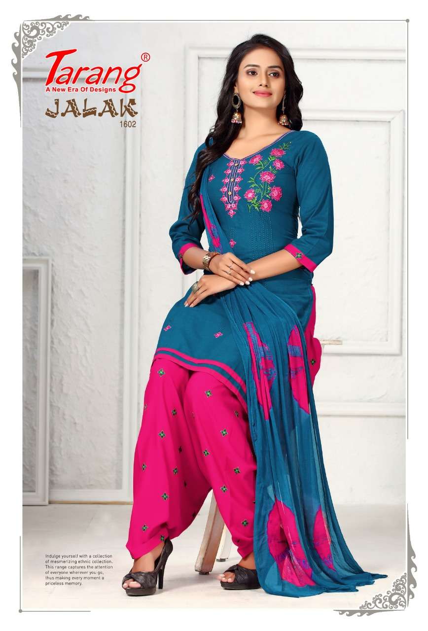 JALAK VOL-16 BY TARANG 1601 TO 1612 SERIES BEAUTIFUL SUITS STYLISH FANCY COLORFUL PARTY WEAR & OCCASIONAL WEAR PURE SEMI LAWN COTTON PRINT DRESSES AT WHOLESALE PRICE