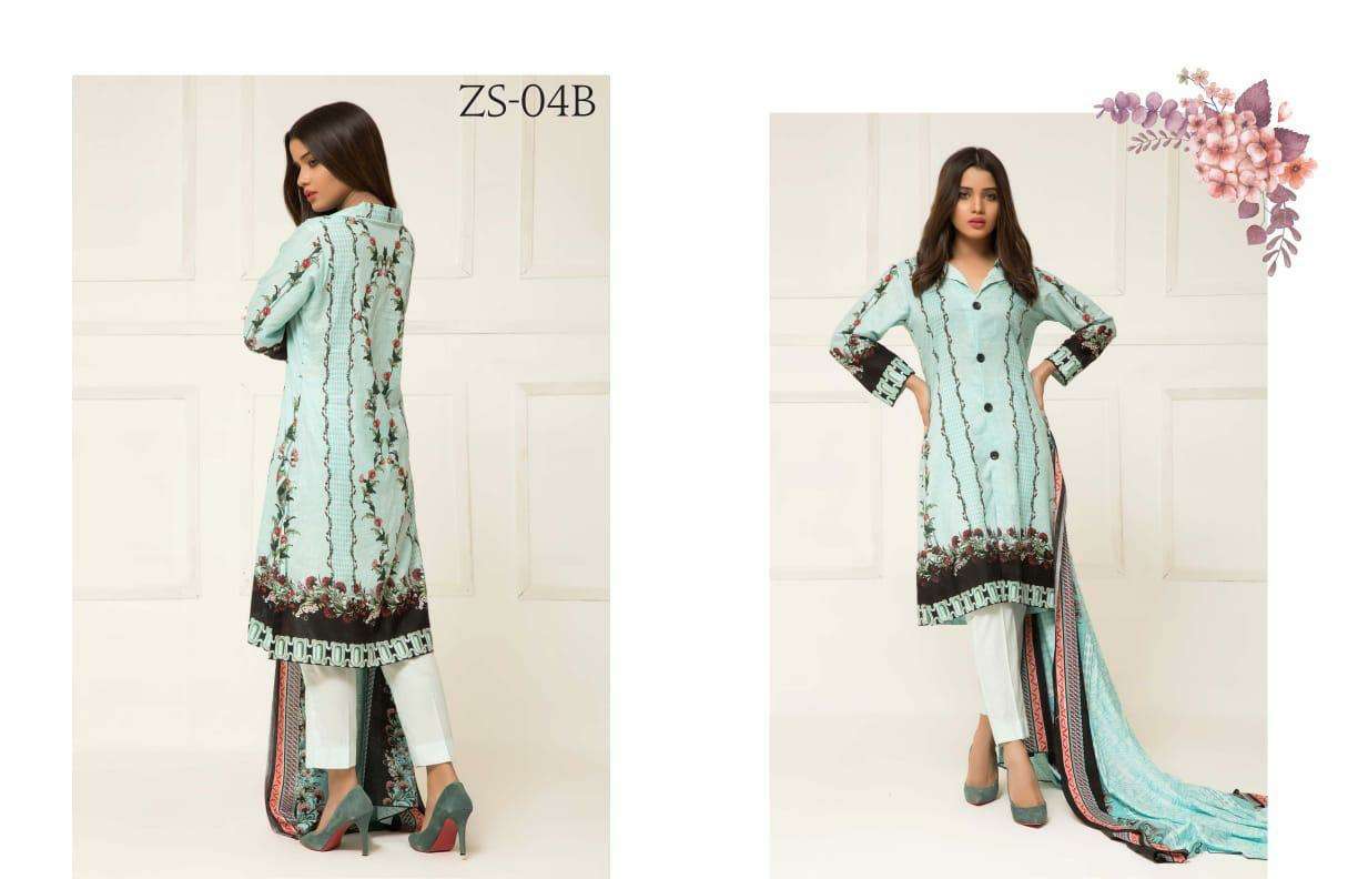 SIGNATURE ICON VOL-2 BY Z S TEXTILE 01-A TO 12-B SERIES DESIGNER SUITS BEAUTIFUL STYLISH FANCY COLORFUL PARTY WEAR & ETHNIC WEAR LAWN PRINTED  DRESSES AT WHOLESALE PRICE