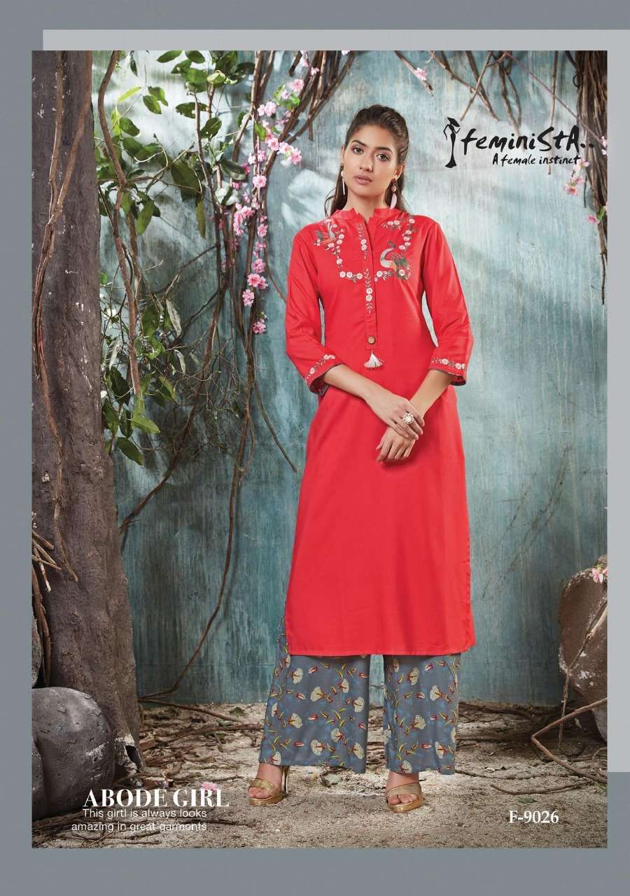 HASHTAG VOL-3 BY FEMINITSA 5021 TO 5027 SERIES BEAUTIFUL STYLISH FANCY COLORFUL CASUAL WEAR & ETHNIC WEAR & READY TO WEAR RAYON/IKKAT/COTTON FLEX/CAMBRIC KURTIS WITH BOTTOM AT WHOLESALE PRICE