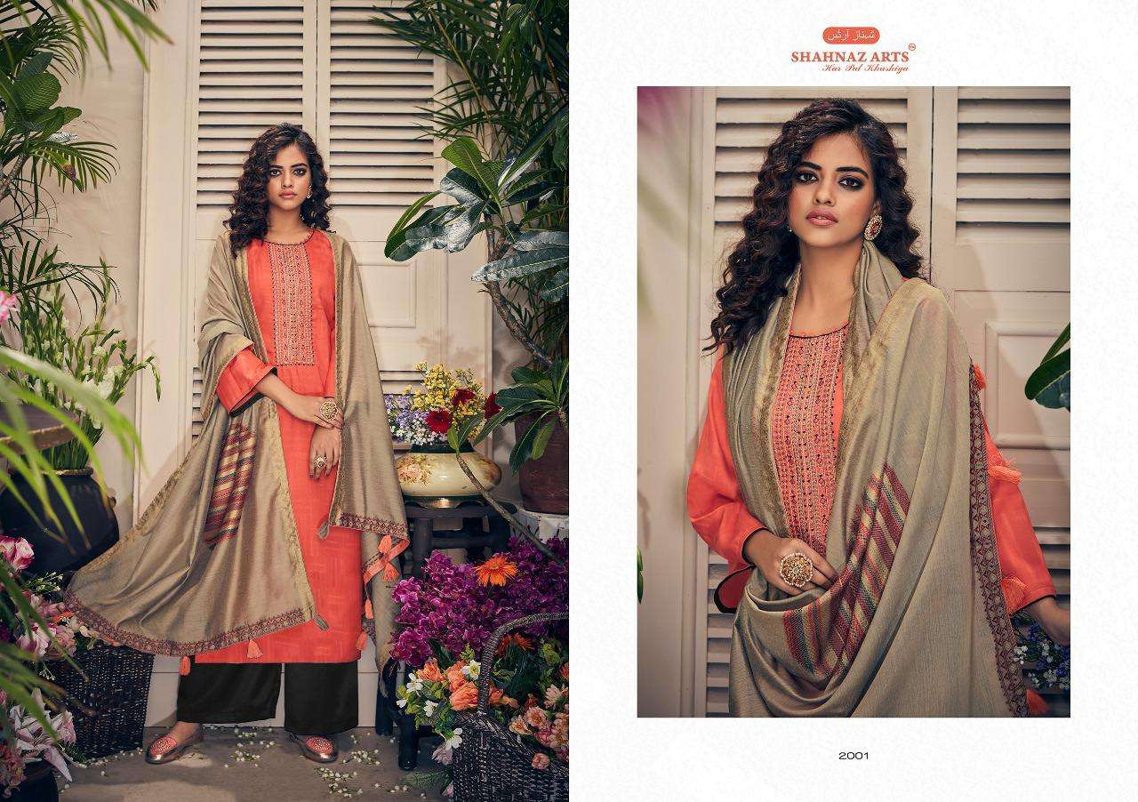 PANIHARI BY SHAHNAZ ARTS 2001 TO 2008 SERIES DESIGNER FESTIVE PAKISTANI SUITS COLLECTION BEAUTIFUL STYLISH FANCY COLORFUL PARTY WEAR & OCCASIONAL WEAR HEAVY PASHMINA PRINT WITH EMBROIDERED DRESSES AT WHOLESALE PRICE