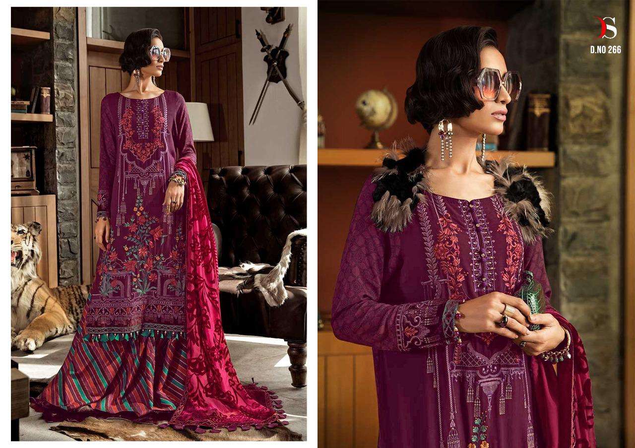 MARIA.B LINEN BY DEEPSY SUITS 261 TO 266 SERIES DESIGNER PAKISTANI SUITS BEAUTIFUL STYLISH FANCY COLORFUL CASUAL WEAR & ETHNIC WEAR PURE COTTON PRINTED WITH EMBROIDERED DRESSES AT WHOLESALE PRICE