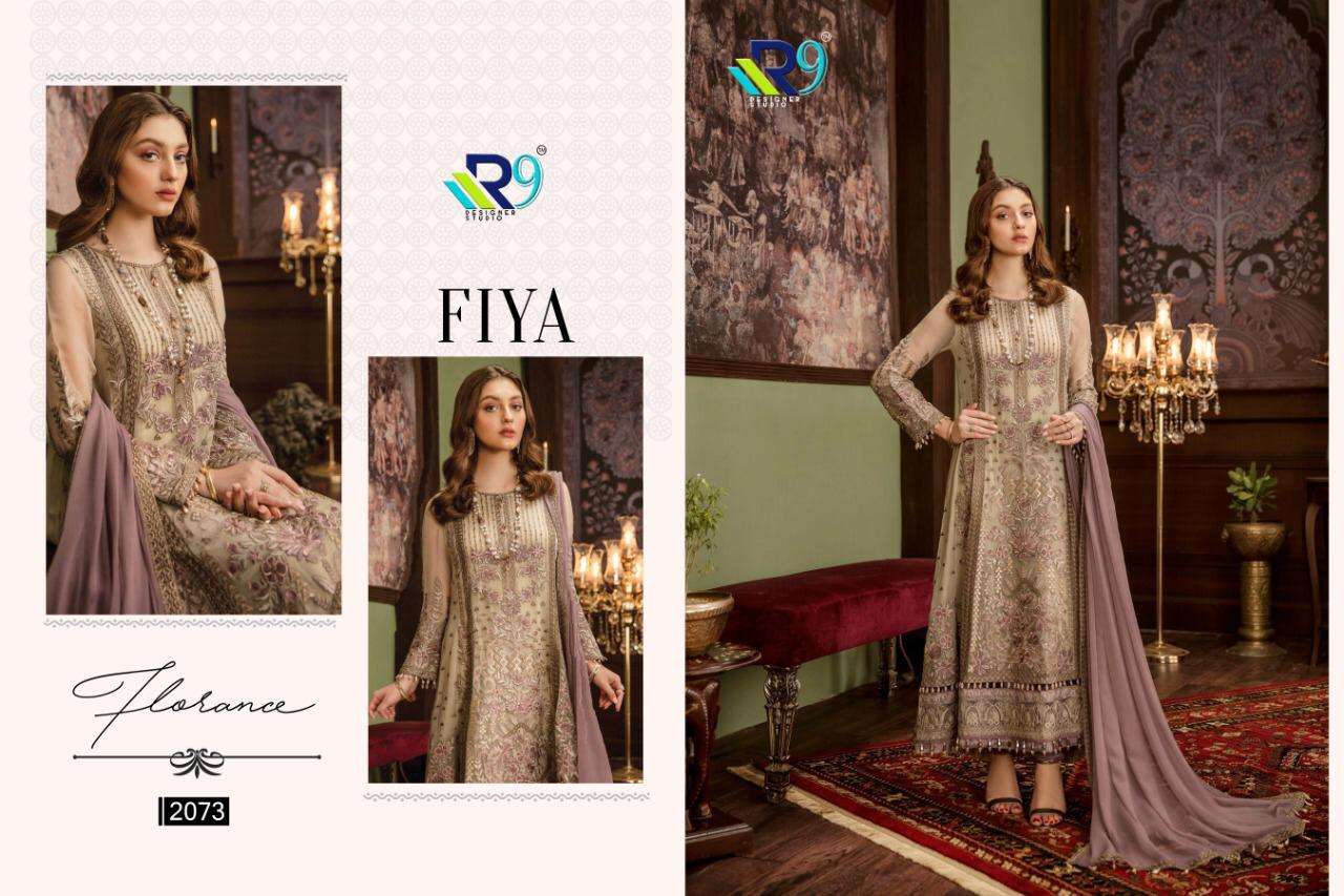 FIYA BY R9 2071 TO 2076 SERIES PAKISTANI SUITS BEAUTIFUL FANCY COLORFUL STYLISH PARTY WEAR & OCCASIONAL WEAR FAUX GEORGETTE PRINTED WITH EMBROIDERY DRESSES AT WHOLESALE PRICE