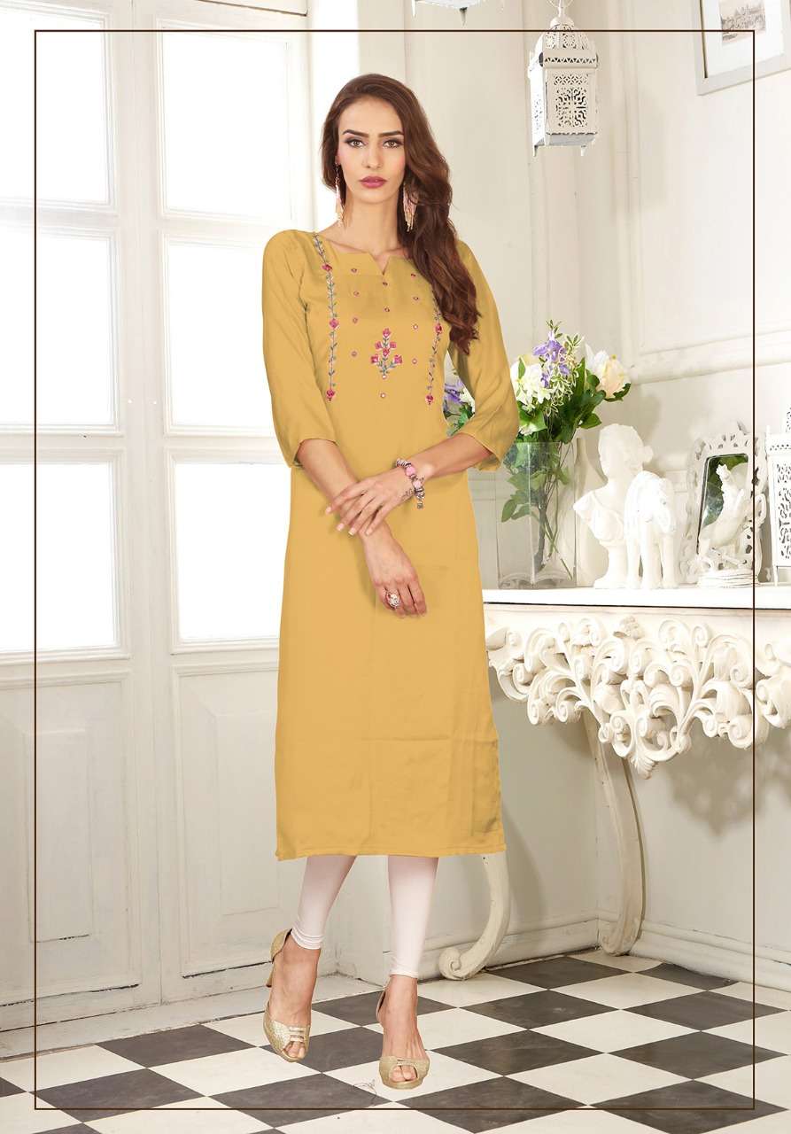 SAEE VOL-2 BY RAM FASHION 2001-A TO 2010-B SERIES INDIAN TRADITIONAL WEAR COLLECTION BEAUTIFUL STYLISH FANCY COLORFUL PARTY WEAR & OCCASIONAL WEAR DOLA SILK KURTI WITH EMBROIDERY KURTIS AT WHOLESALE PRICE