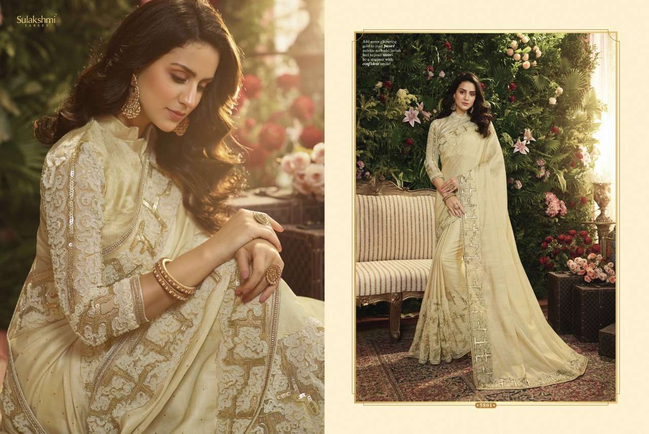 FLORA BY SULAKSHMI 5801 TO 5812 SERIES INDIAN TRADITIONAL WEAR COLLECTION BEAUTIFUL STYLISH FANCY COLORFUL PARTY WEAR & OCCASIONAL WEAR FANCY SAREES AT WHOLESALE PRICE