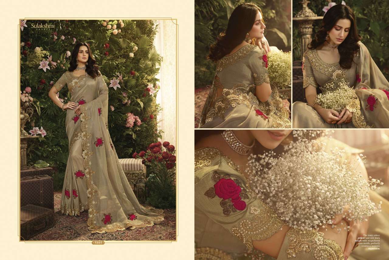 FLORA BY SULAKSHMI 5801 TO 5812 SERIES INDIAN TRADITIONAL WEAR COLLECTION BEAUTIFUL STYLISH FANCY COLORFUL PARTY WEAR & OCCASIONAL WEAR FANCY SAREES AT WHOLESALE PRICE