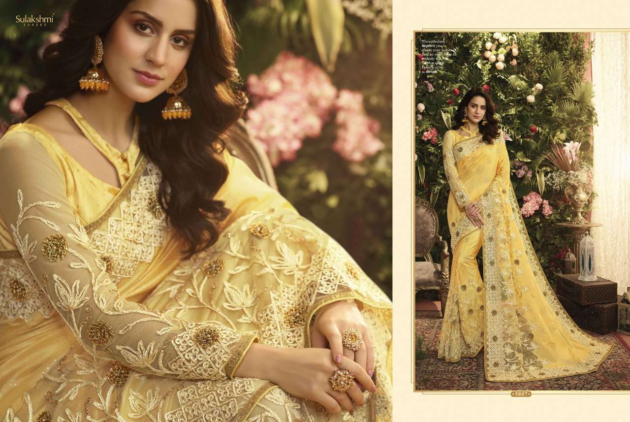 FLORA BY SULAKSHMI 5801 TO 5812 SERIES INDIAN TRADITIONAL WEAR COLLECTION BEAUTIFUL STYLISH FANCY COLORFUL PARTY WEAR & OCCASIONAL WEAR FANCY SAREES AT WHOLESALE PRICE