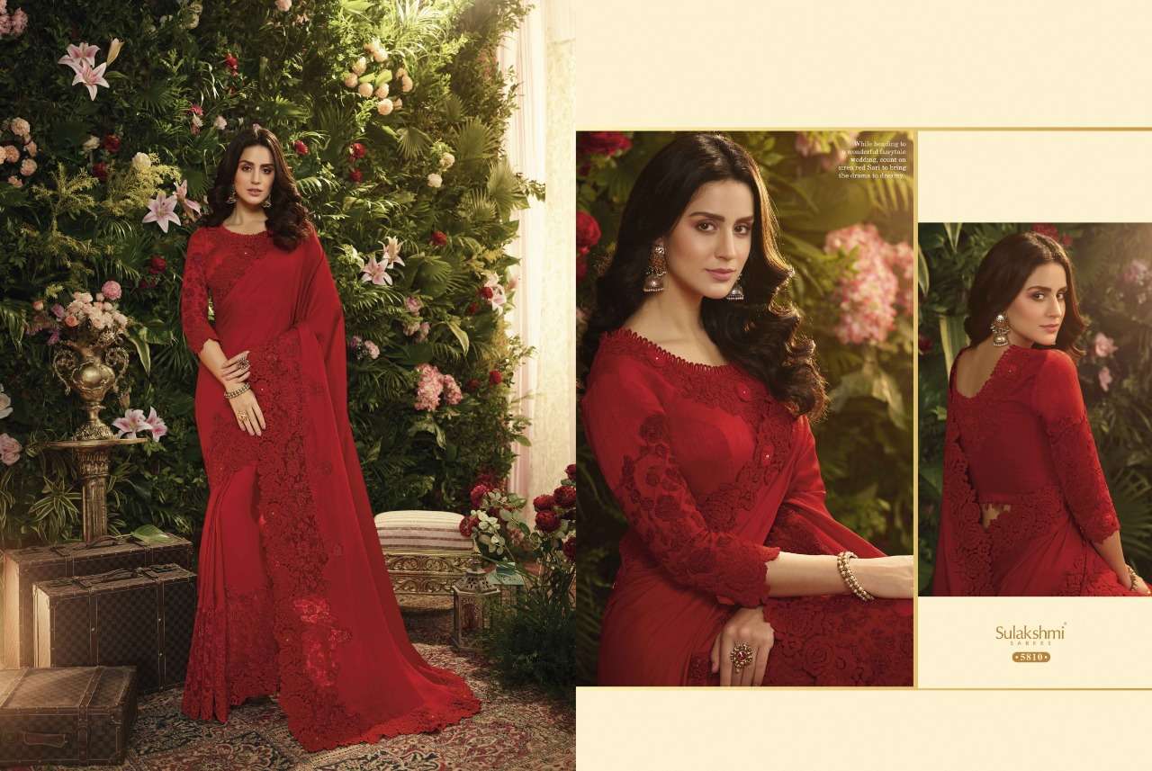 FLORA BY SULAKSHMI 5801 TO 5812 SERIES INDIAN TRADITIONAL WEAR COLLECTION BEAUTIFUL STYLISH FANCY COLORFUL PARTY WEAR & OCCASIONAL WEAR FANCY SAREES AT WHOLESALE PRICE