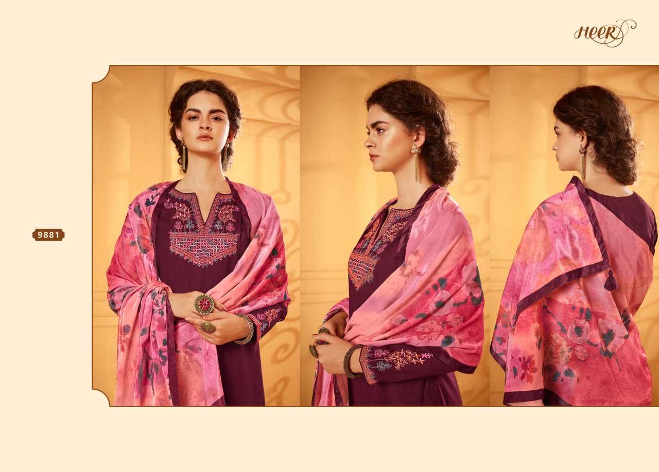 VELVET VOL-59 BY KIMORA FASHION 9881 TO 9888 SERIES BEAUTIFUL STYLISH DESIGNER PRINTED AND EMBROIDERED PARTY WEAR OCCASIONAL WEAR SHAGUN SILK WITH EMBROIDERED DRESSES AT WHOLESALE PRICE