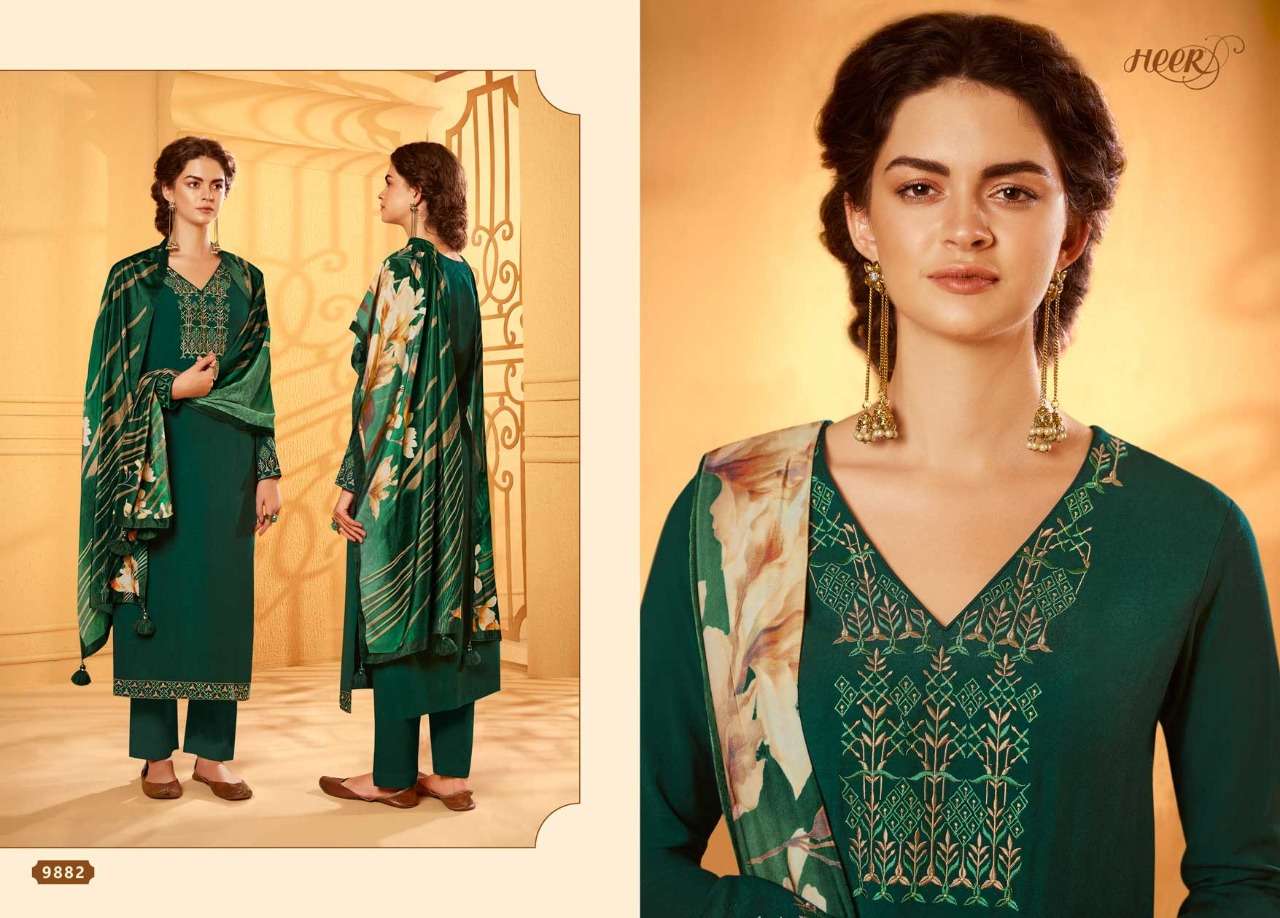 VELVET VOL-59 BY KIMORA FASHION 9881 TO 9888 SERIES BEAUTIFUL STYLISH DESIGNER PRINTED AND EMBROIDERED PARTY WEAR OCCASIONAL WEAR SHAGUN SILK WITH EMBROIDERED DRESSES AT WHOLESALE PRICE