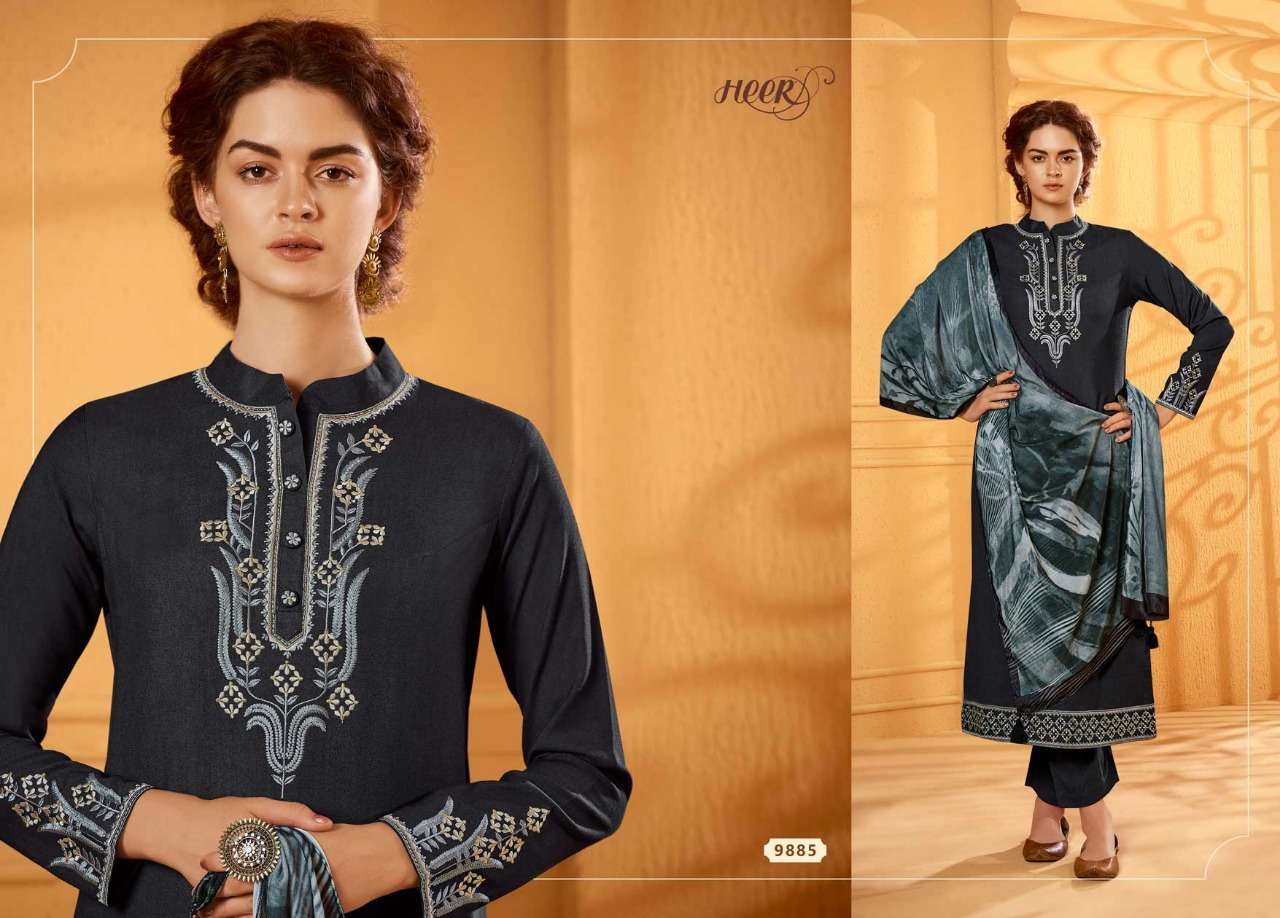 VELVET VOL-59 BY KIMORA FASHION 9881 TO 9888 SERIES BEAUTIFUL STYLISH DESIGNER PRINTED AND EMBROIDERED PARTY WEAR OCCASIONAL WEAR SHAGUN SILK WITH EMBROIDERED DRESSES AT WHOLESALE PRICE