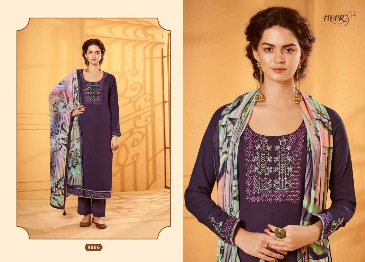 VELVET VOL-59 BY KIMORA FASHION 9881 TO 9888 SERIES BEAUTIFUL STYLISH DESIGNER PRINTED AND EMBROIDERED PARTY WEAR OCCASIONAL WEAR SHAGUN SILK WITH EMBROIDERED DRESSES AT WHOLESALE PRICE