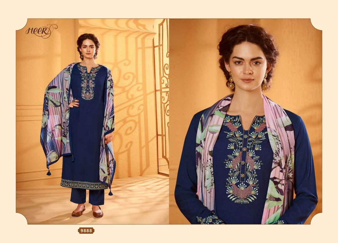VELVET VOL-59 BY KIMORA FASHION 9881 TO 9888 SERIES BEAUTIFUL STYLISH DESIGNER PRINTED AND EMBROIDERED PARTY WEAR OCCASIONAL WEAR SHAGUN SILK WITH EMBROIDERED DRESSES AT WHOLESALE PRICE