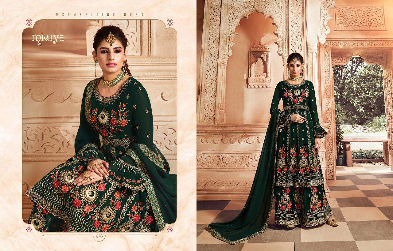 MIRAYA VOL-9 BY AARAV TRENDZ 276 to 279 SERIES DESIGNER SHARARA SUITS COLLECTION BEAUTIFUL STYLISH COLORFUL FANCY PARTY WEAR & OCCASIONAL WEAR REAL GEORGETTE WITH EMBROIDERY DRESSES AT WHOLESALE PRICE