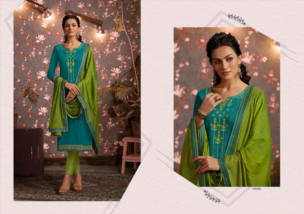 ASIANA BY RAMAIYA 10091 TO 1098 SERIES BEAUTIFUL COLOURFUL PRINTED & EMBROIDERED PARTY WEAR & OCCASIONAL WEAR JAM SILK EMBROIDERY DRESSES AT WHOLESALE PRICE