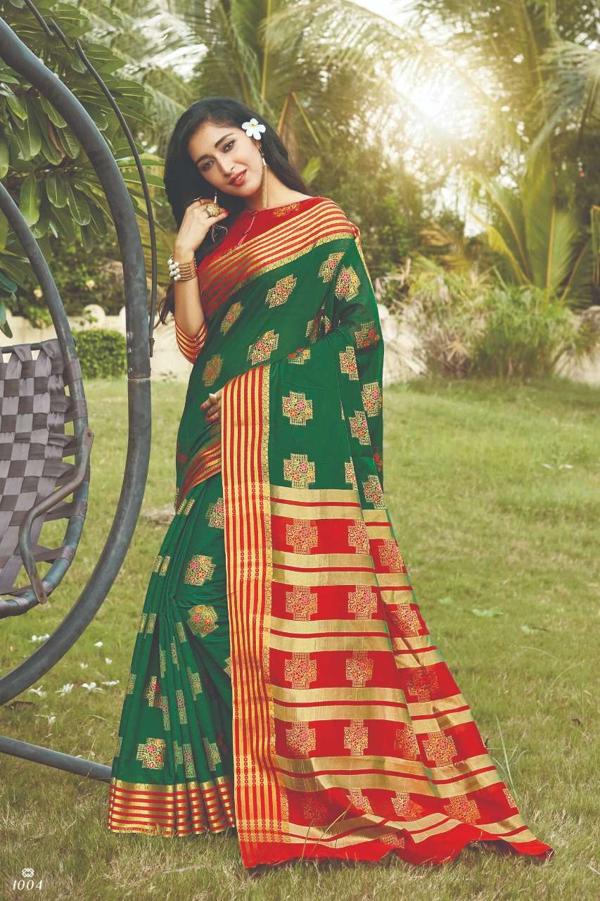 GARIMA BY SANGAM PRINTS 1001 TO 1008 SERIES INDIAN TRADITIONAL WEAR COLLECTION BEAUTIFUL STYLISH FANCY COLORFUL PARTY WEAR & OCCASIONAL WEAR COTTON SAREES AT WHOLESALE PRICE