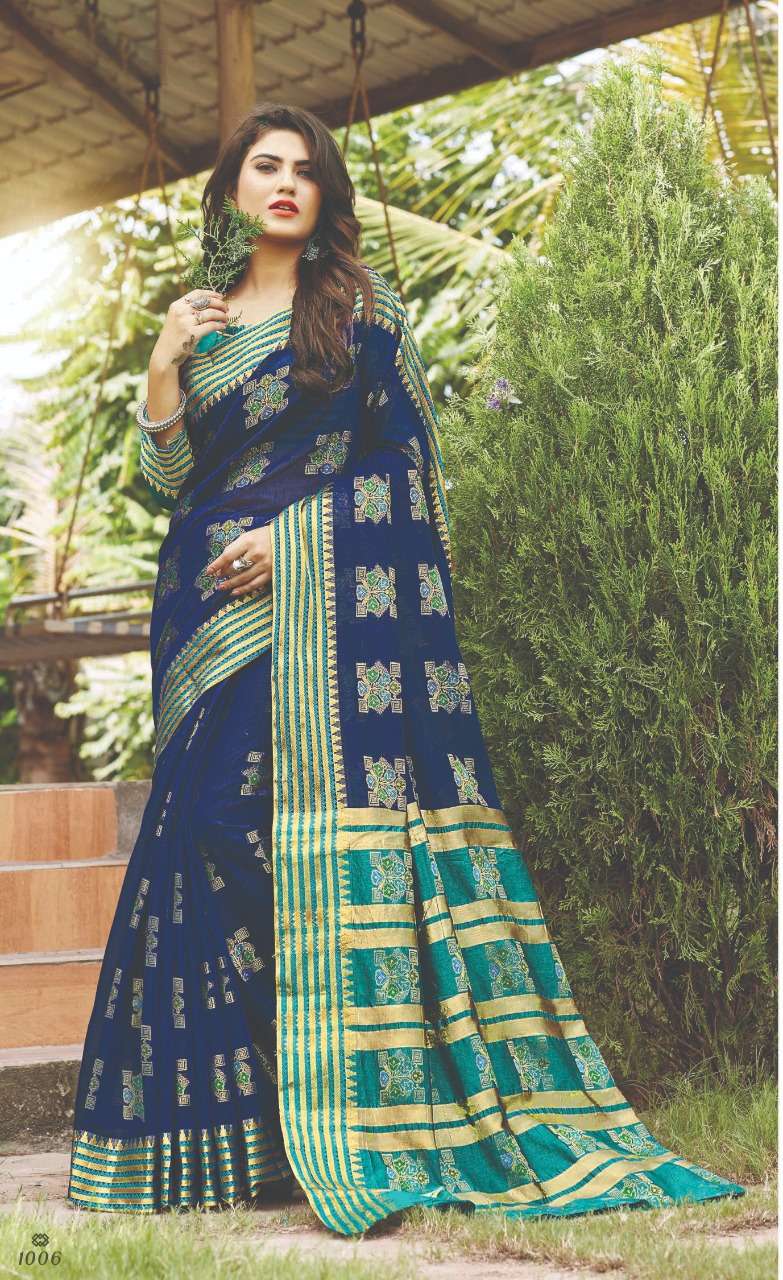GARIMA BY SANGAM PRINTS 1001 TO 1008 SERIES INDIAN TRADITIONAL WEAR COLLECTION BEAUTIFUL STYLISH FANCY COLORFUL PARTY WEAR & OCCASIONAL WEAR COTTON SAREES AT WHOLESALE PRICE