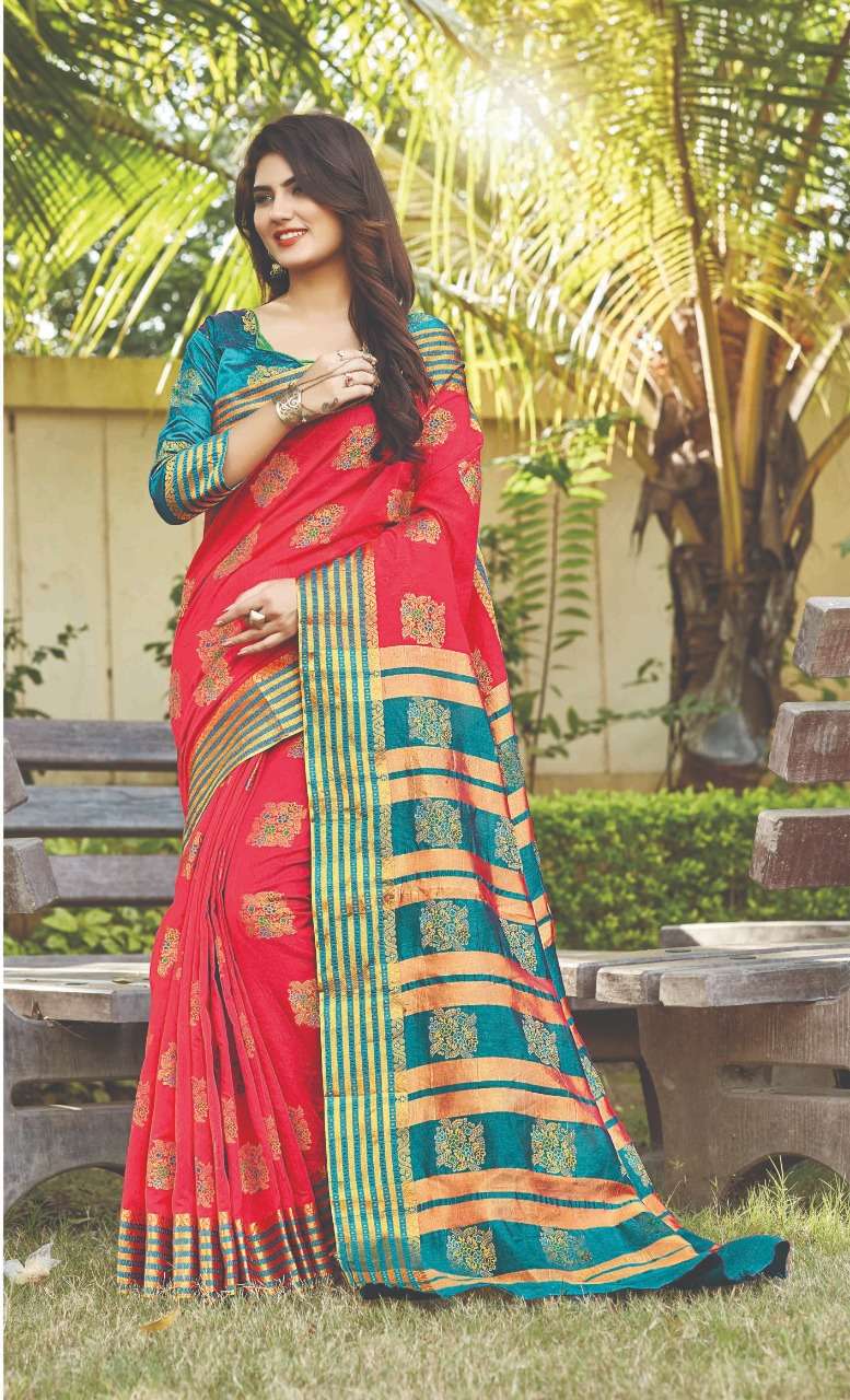 GARIMA BY SANGAM PRINTS 1001 TO 1008 SERIES INDIAN TRADITIONAL WEAR COLLECTION BEAUTIFUL STYLISH FANCY COLORFUL PARTY WEAR & OCCASIONAL WEAR COTTON SAREES AT WHOLESALE PRICE