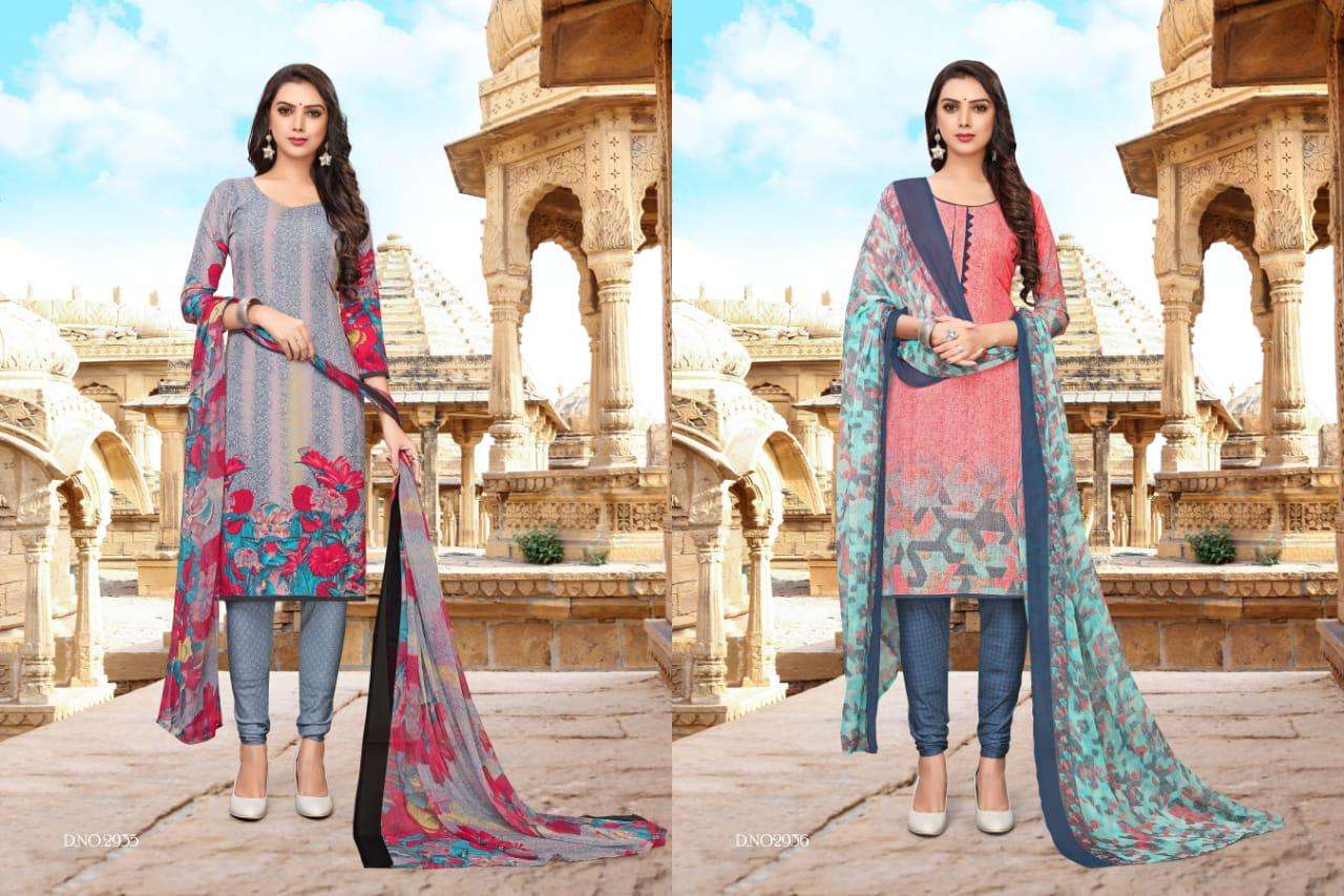 DESI GIRL VOL-19 BY VISHNU PRINTS 2925 TO 2936 SERIES BEAUTIFUL SUITS STYLISH FANCY COLORFUL PARTY WEAR & ETHNIC WEAR CRAPE PRINTED DRESSES AT WHOLESALE PRICE